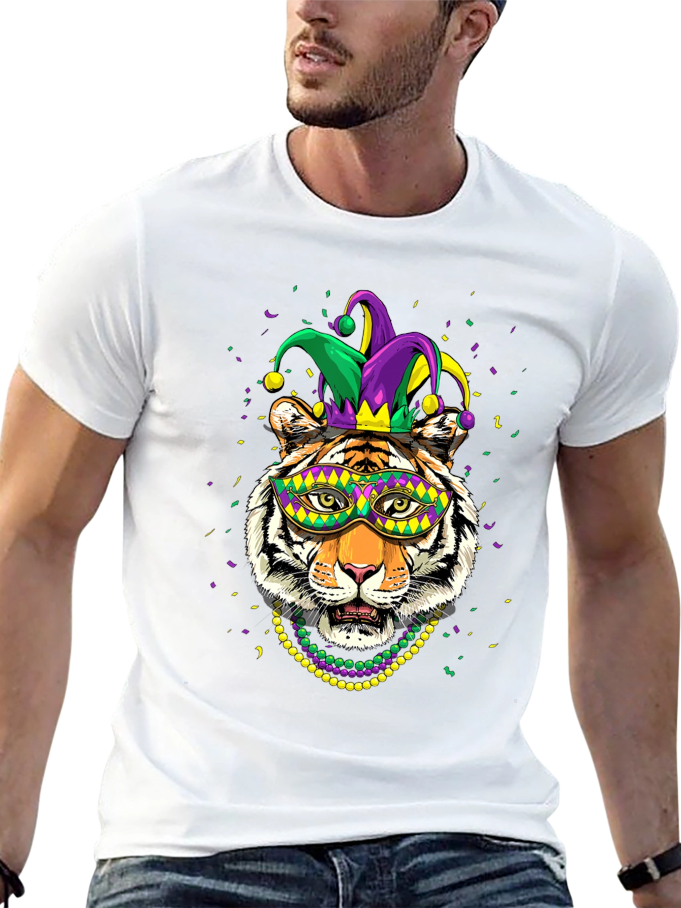 Mardi Gras Tiger Graphic Tee
