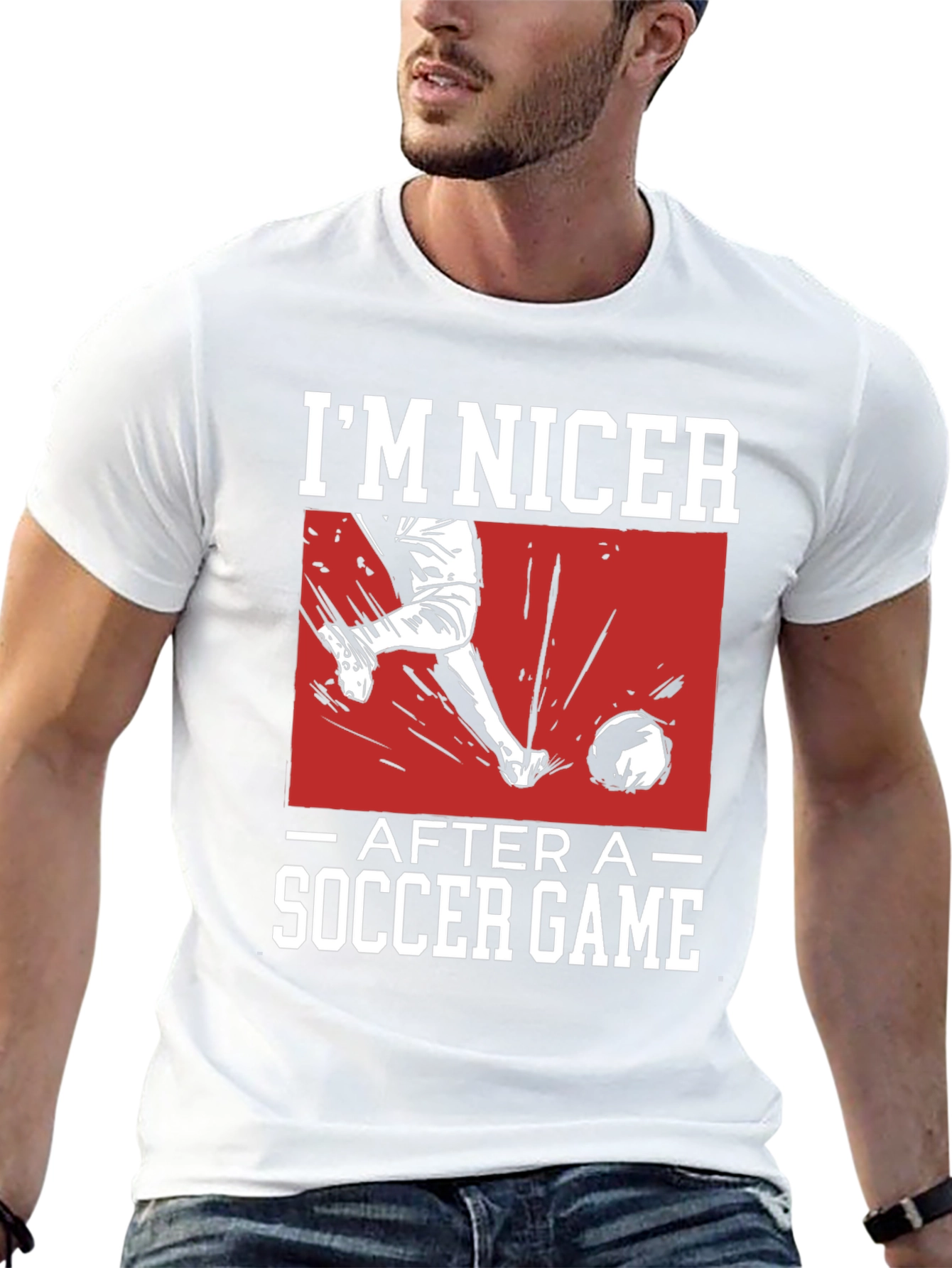Funny Soccer Game T-Shirt - Im Nicer After