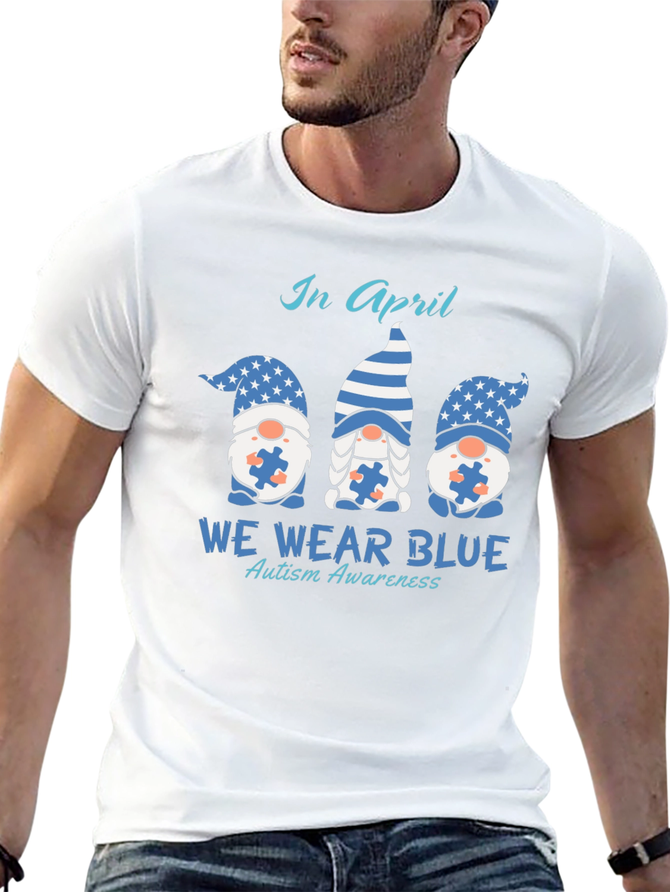 Autism Awareness T-Shirt - We Wear Blue in April
