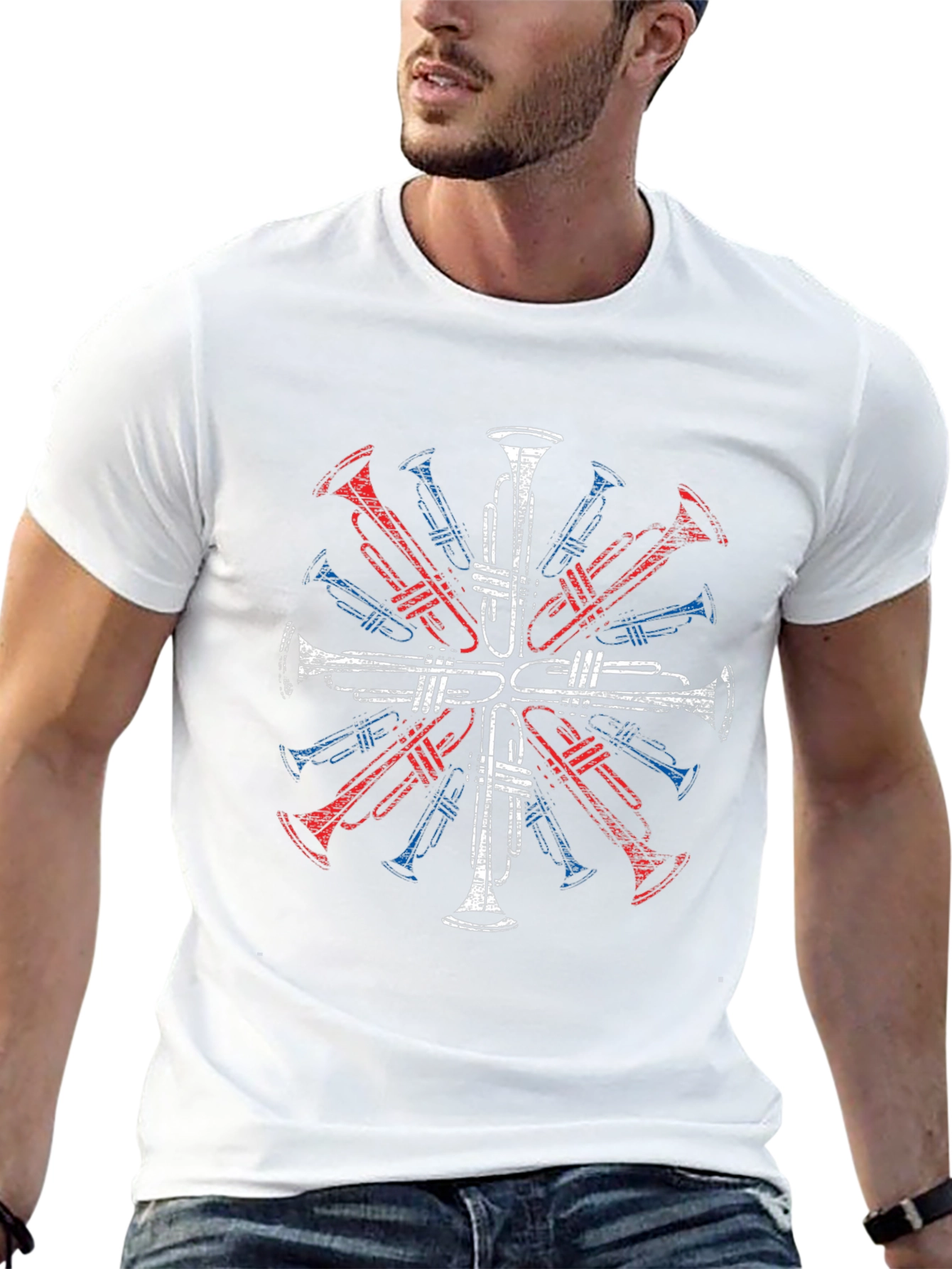 Trumpet Graphic T-Shirt - Musical Instrument Design