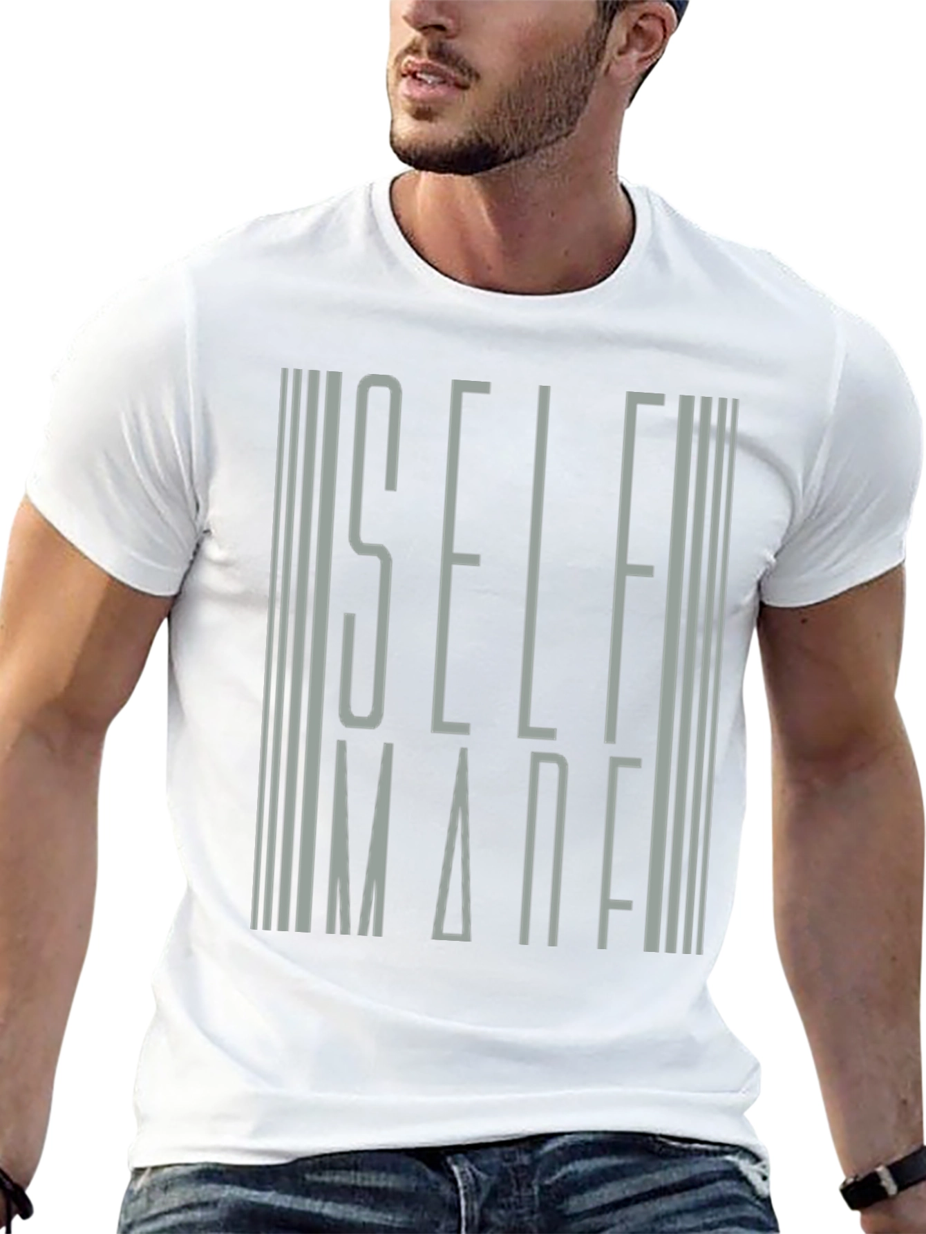 Self Made Graphic Print Mens T-Shirt - Black