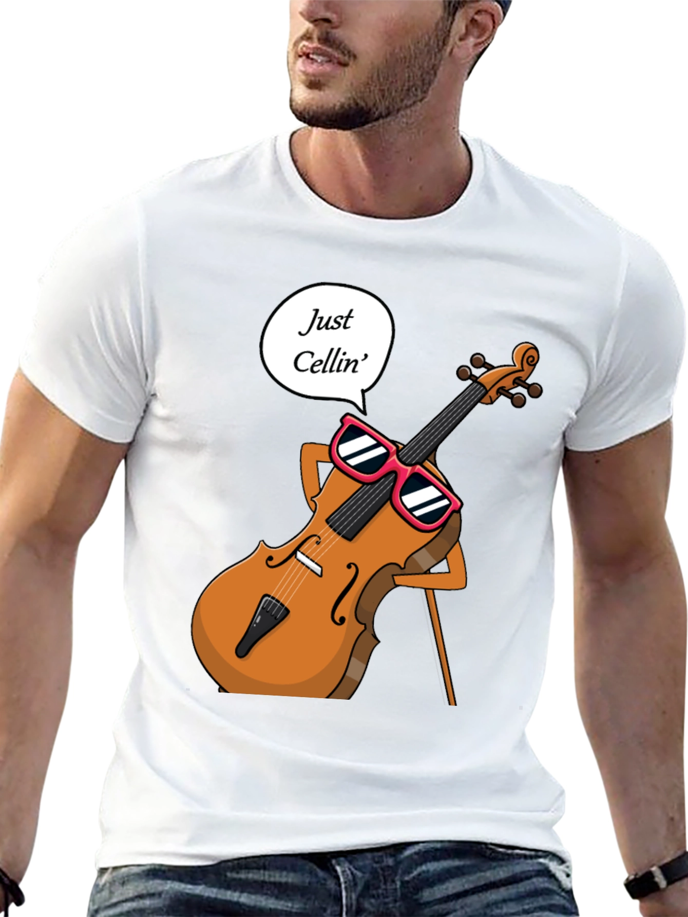 Just Cellin T-Shirt - Musician Humor Tee