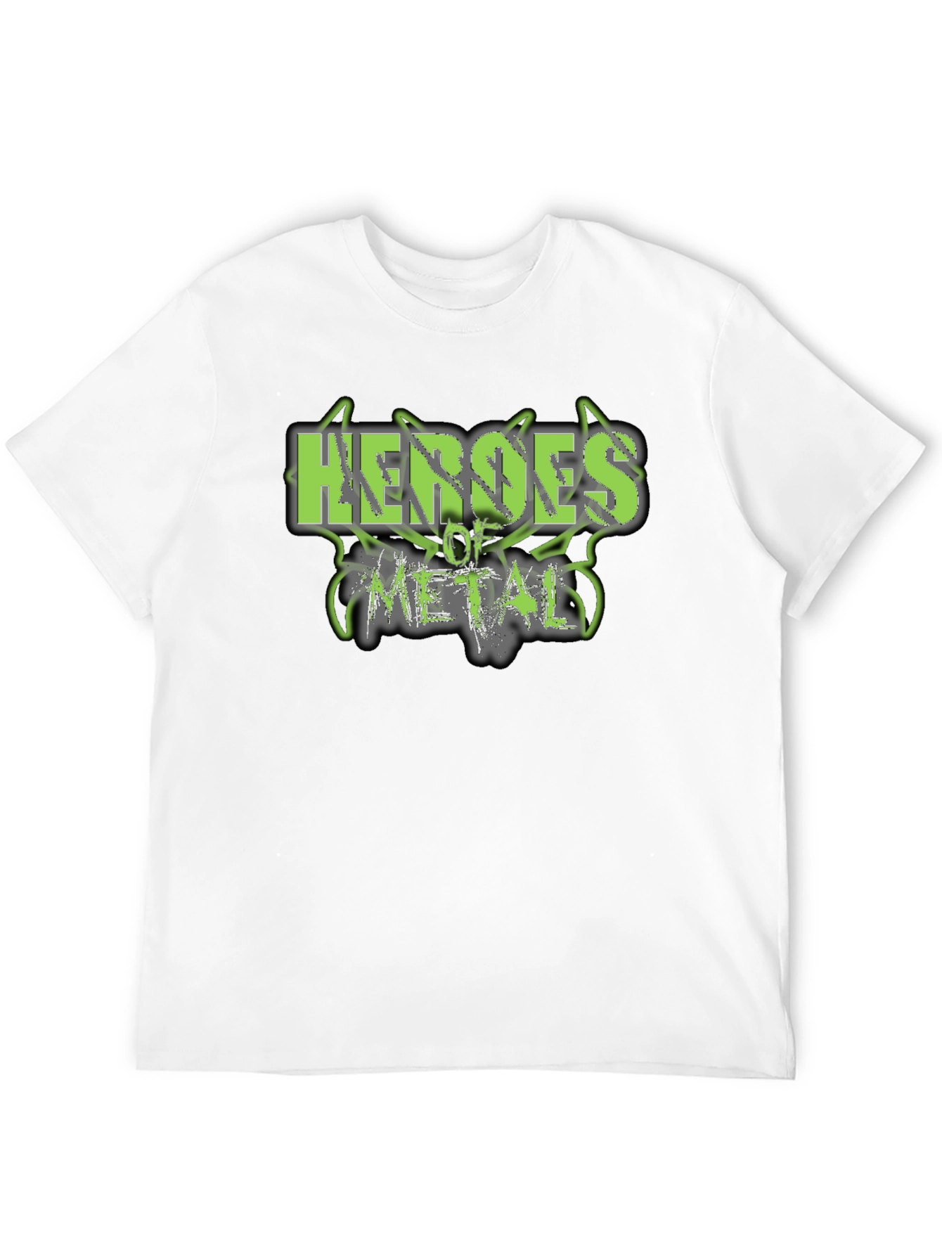 Heroes of Metal Graphic Print Black T-Shirt