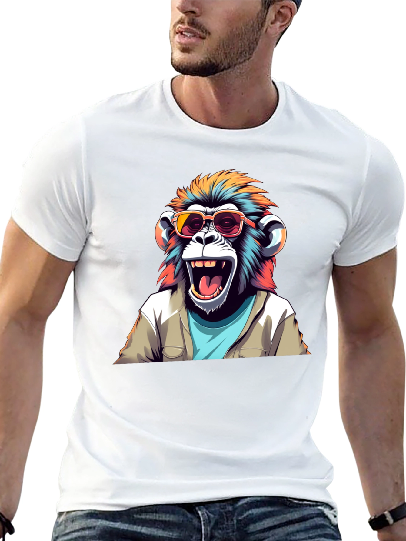 Cool Monkey Graphic Tee - Black T-Shirt
