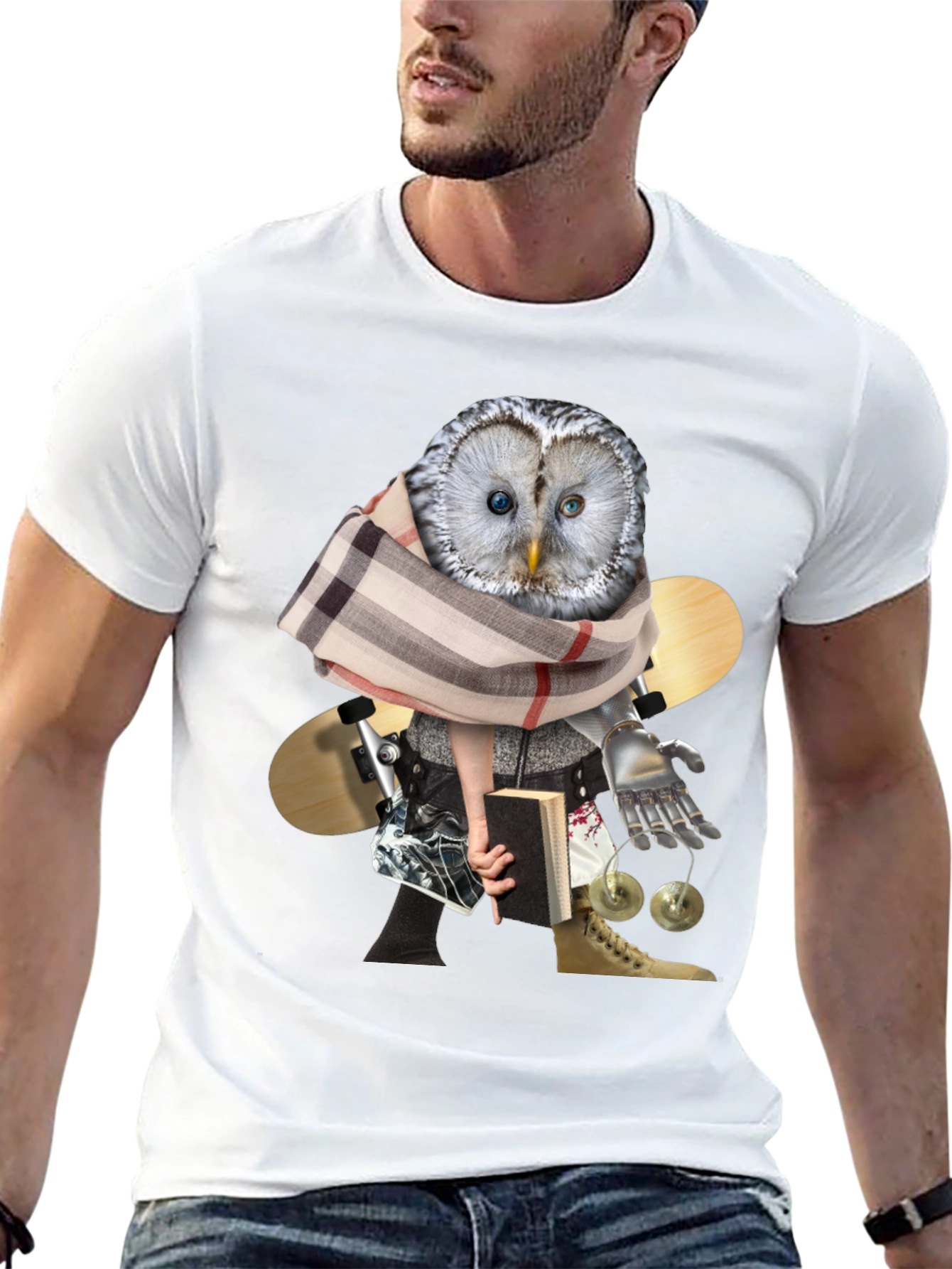 Owl Professor Graphic Tee - Quirky Unisex T-Shirt