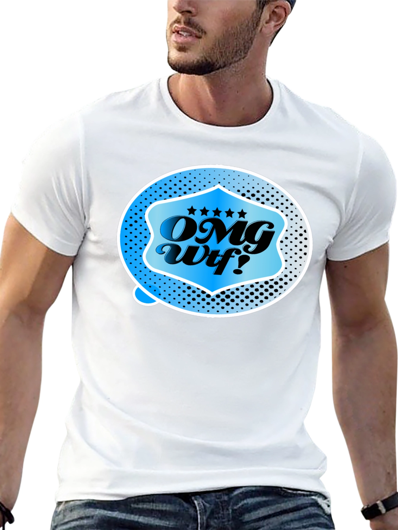 OMG Wtf! Graphic T-Shirt - Black Casual Tee