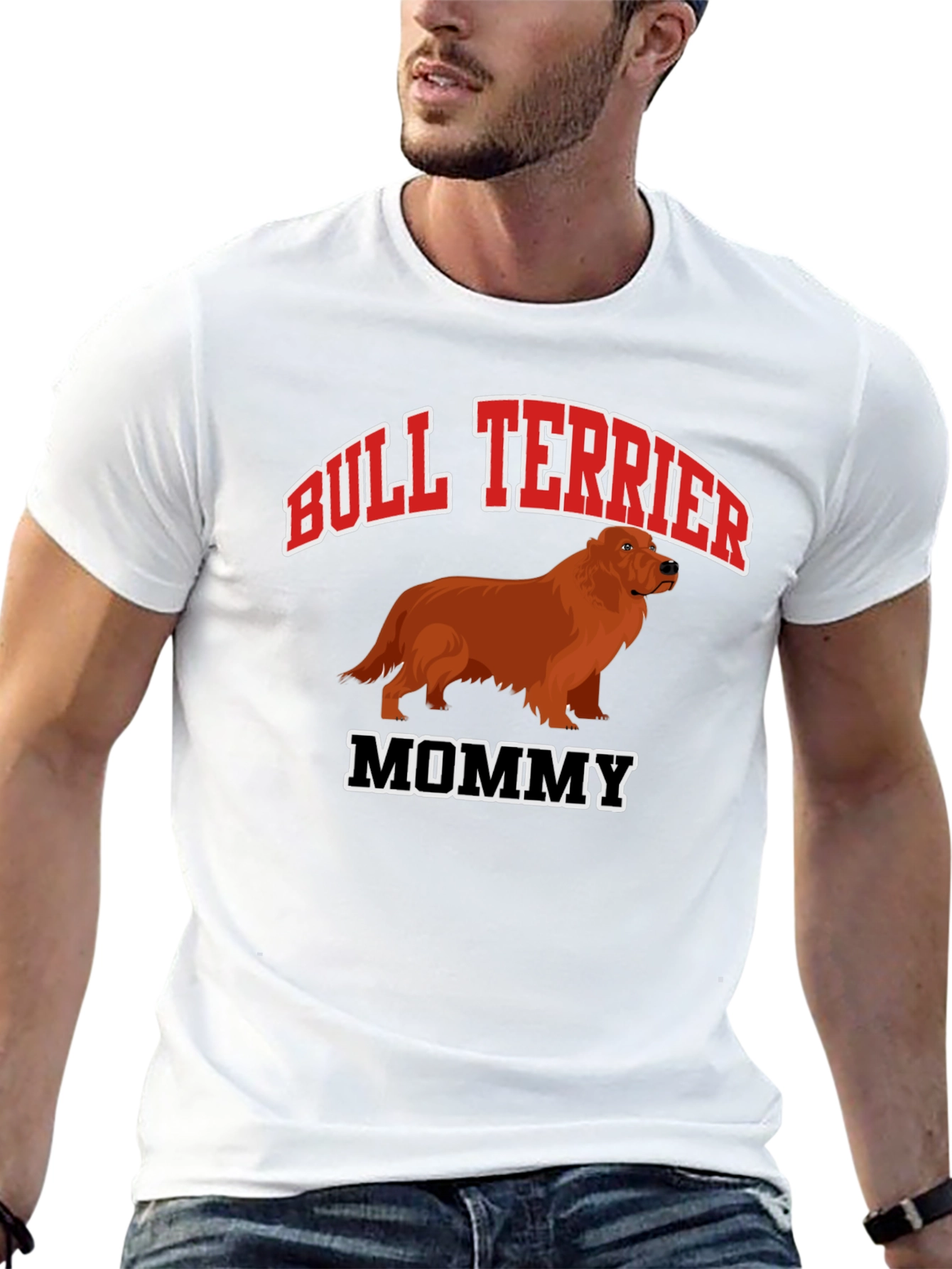 Bull Terrier Mommy Black T-Shirt
