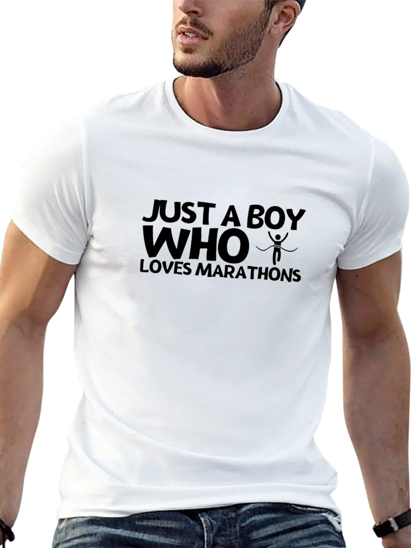 Just a Boy Who Loves Marathons Graphic Tee
