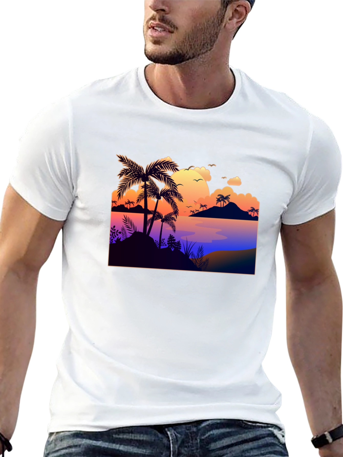 Sunset Palms Graphic Tee