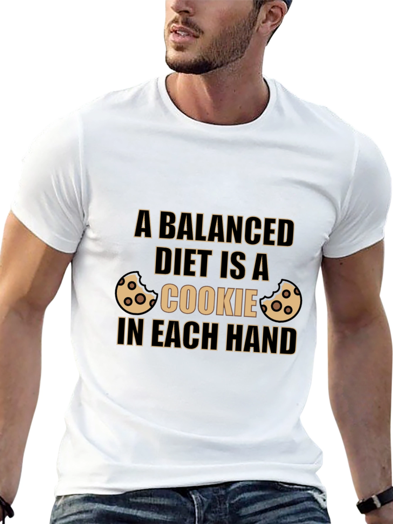 Balanced Diet Cookie T-Shirt - Novelty Foodie Tee