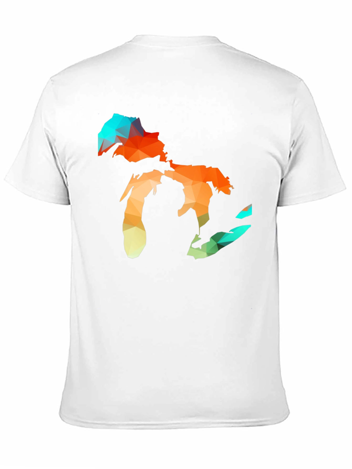 Geometric Great Lakes Black T-Shirt