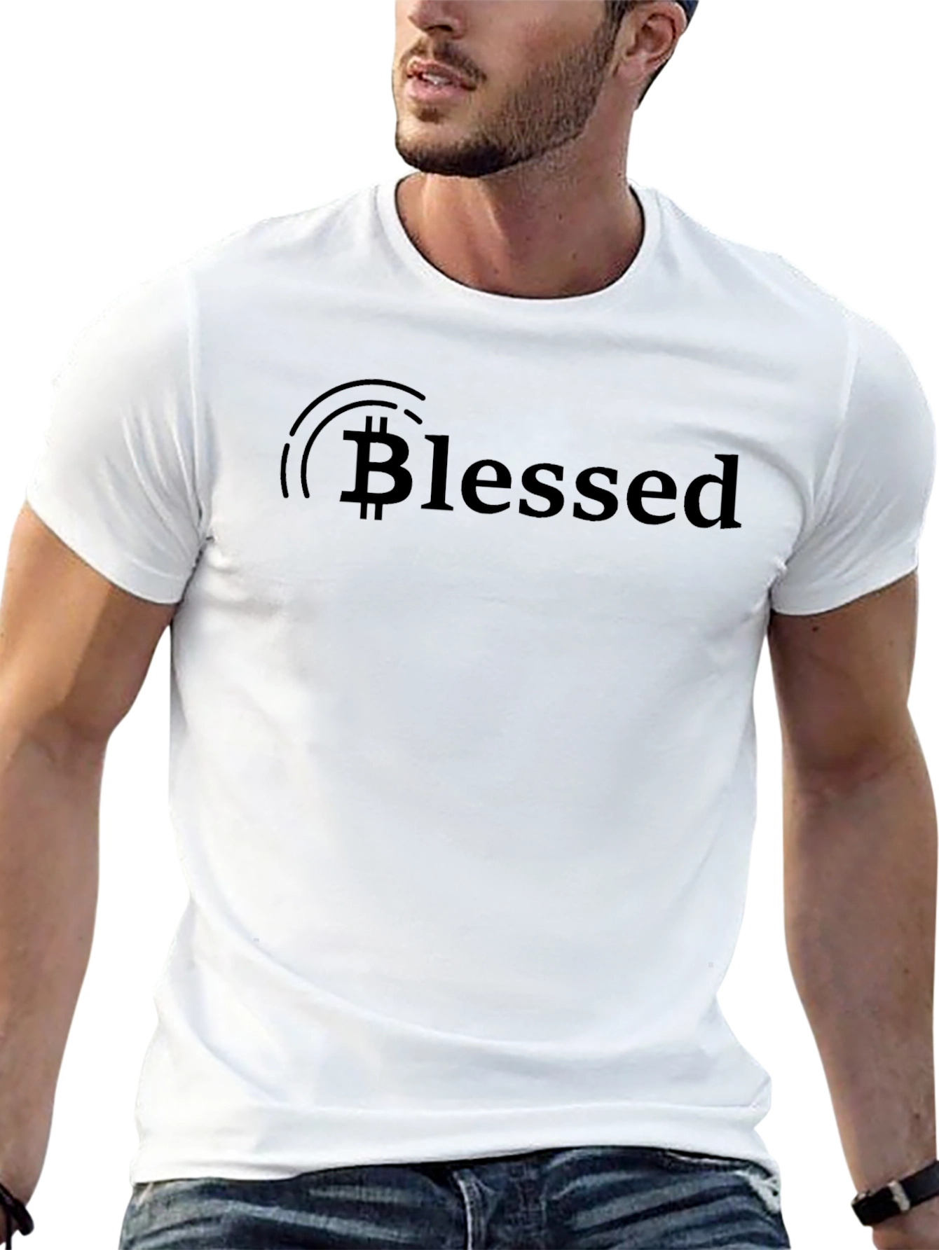 Blessed Bitcoin Graphic Tee - Stylish Crypto Apparel