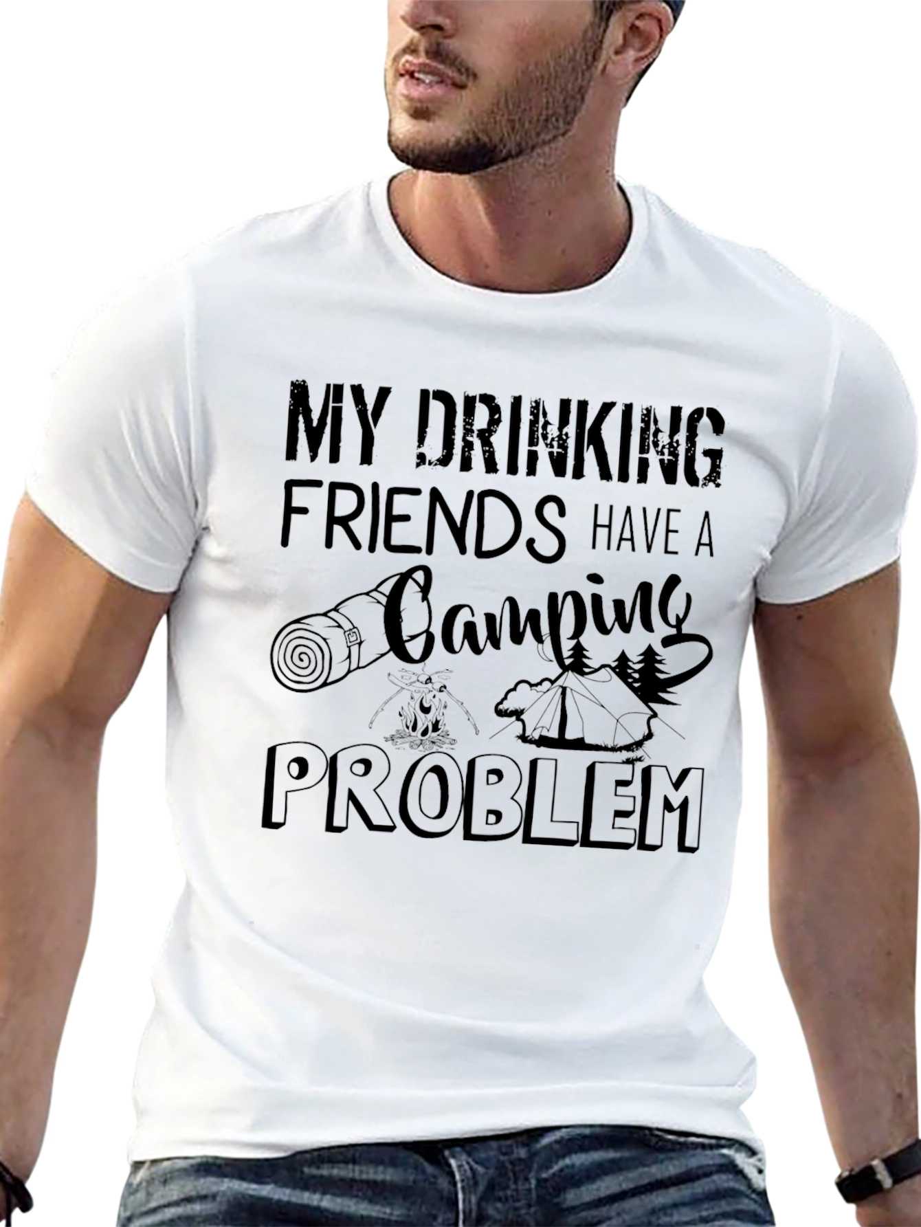 Camping Problem T-Shirt Funny Camping Trip Tee