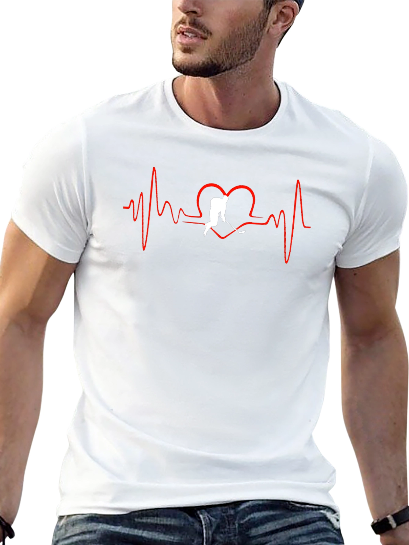 Hockey Heartbeat Graphic T-Shirt