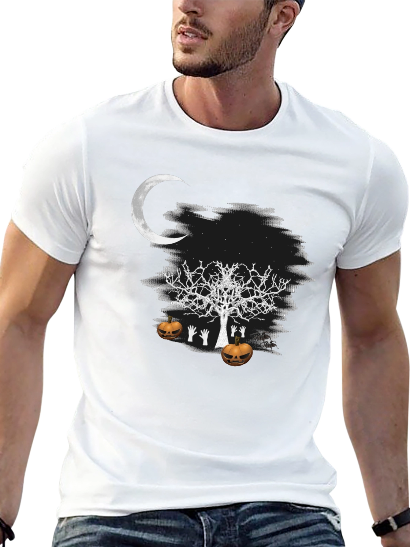 Spooky Halloween Tree Graphic Tee
