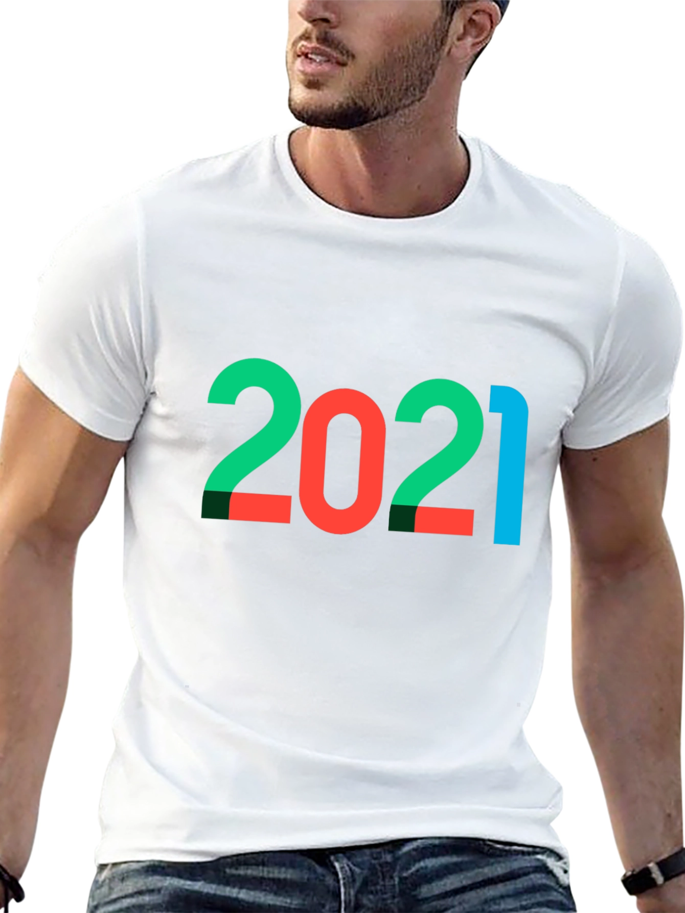 2021 Graphic Tee - Stylish Year Print