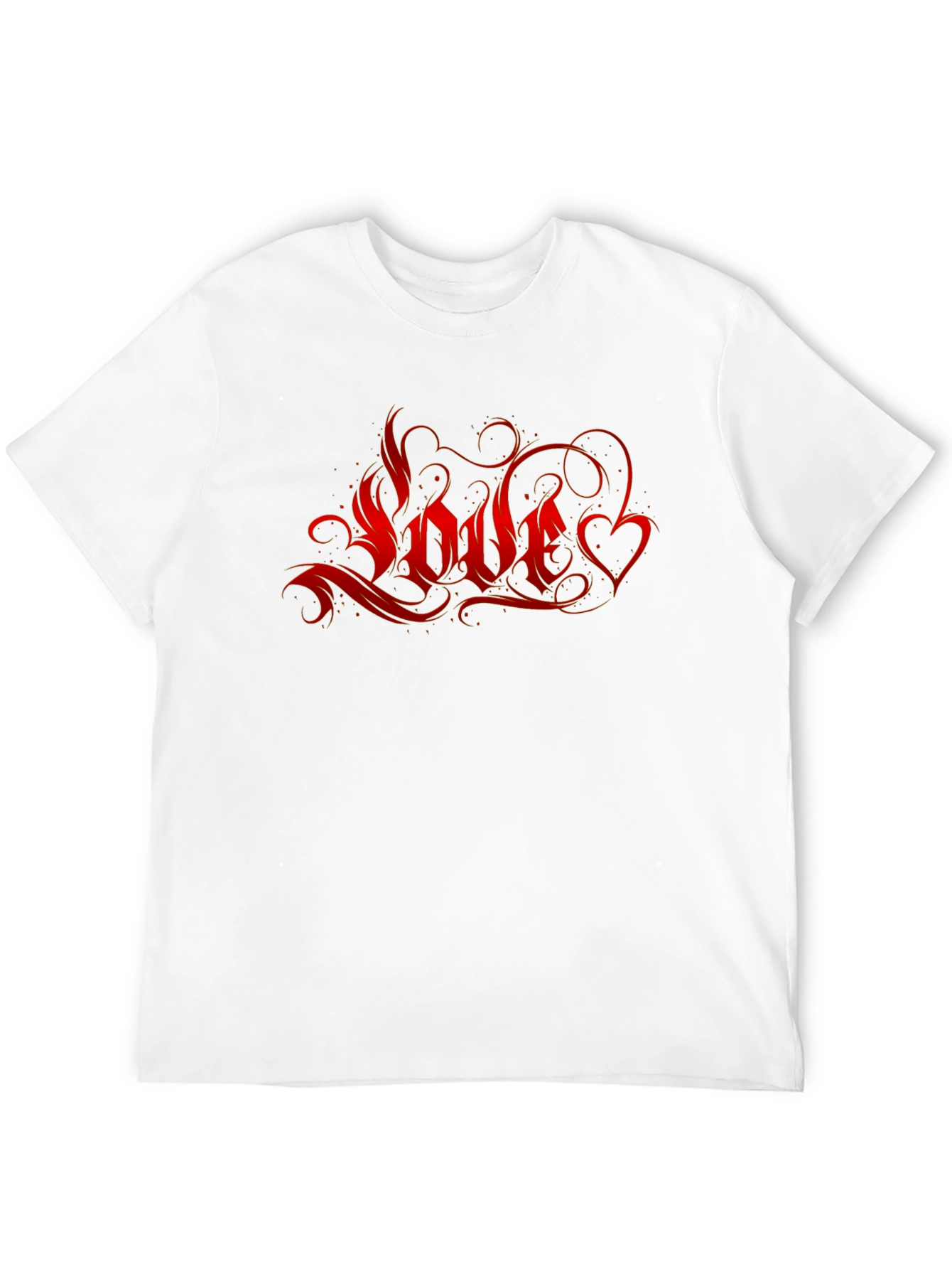 Love Graphic Print Black T-Shirt