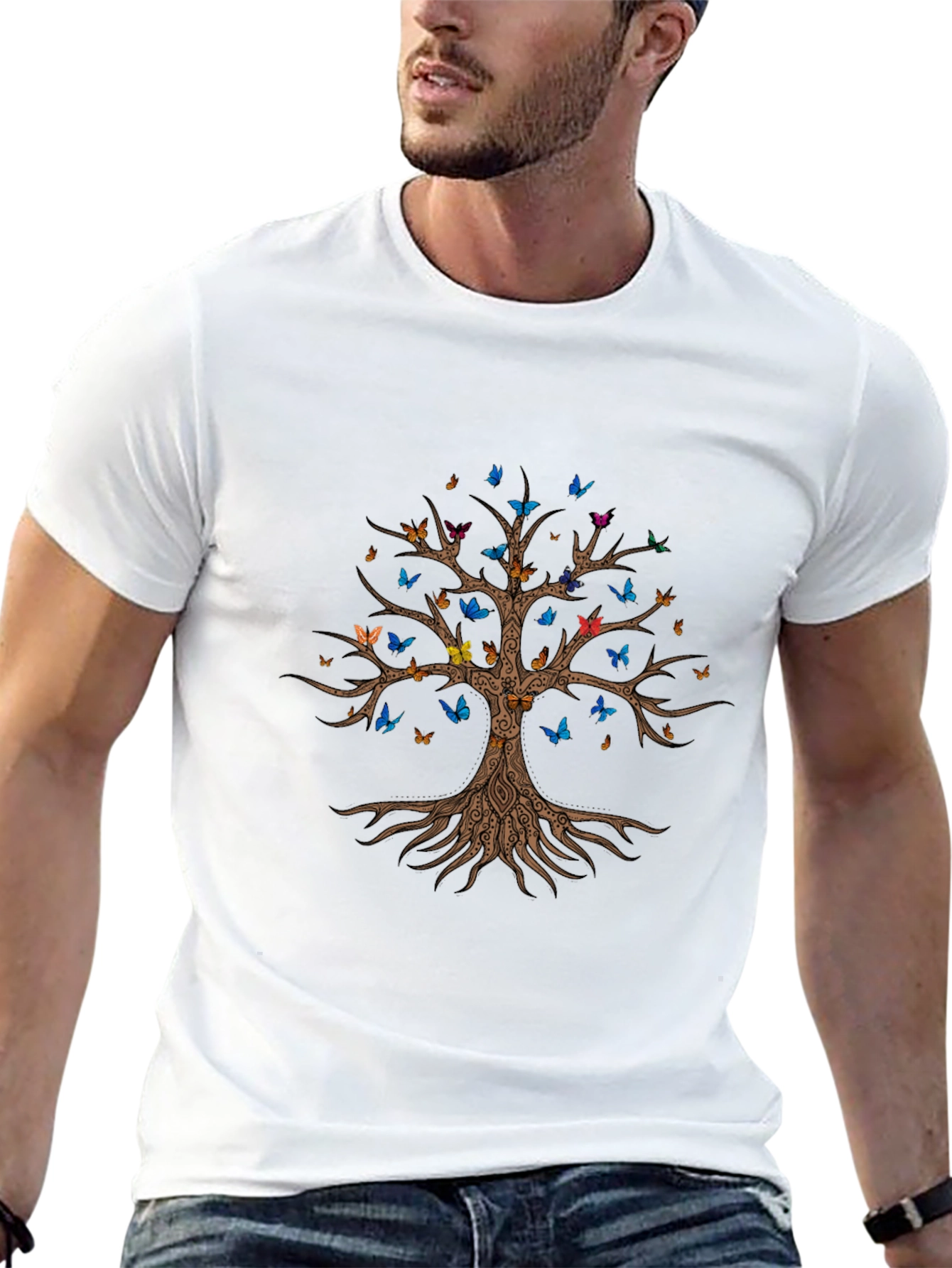 Butterfly Tree Graphic T-Shirt