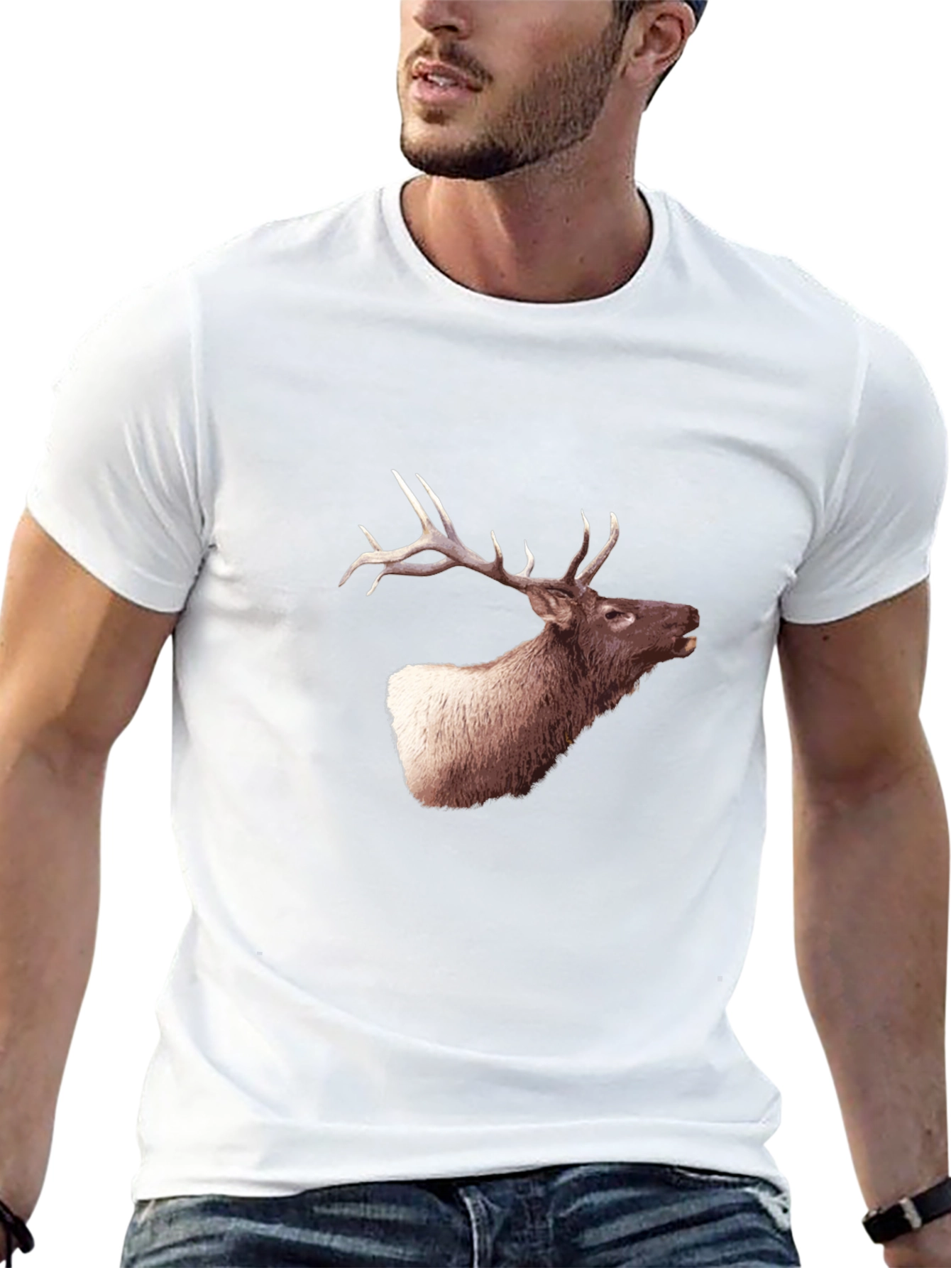 Elk Graphic Tee - Mens Black T-Shirt