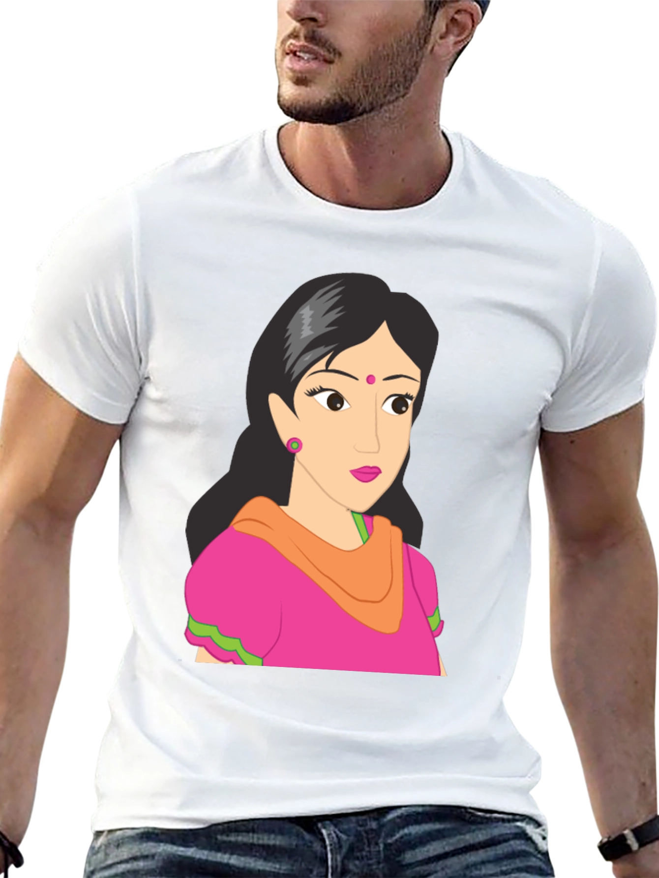 Cartoon Graphic T-Shirt - Black