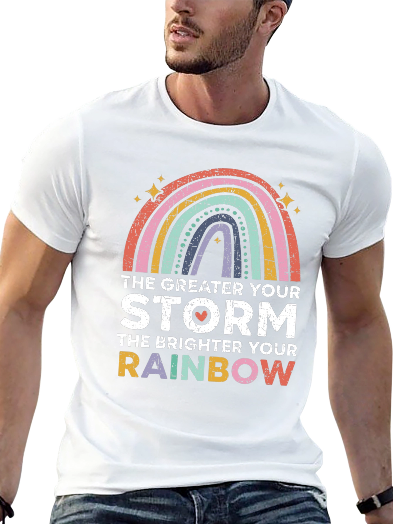 Inspirational Rainbow Graphic T-Shirt