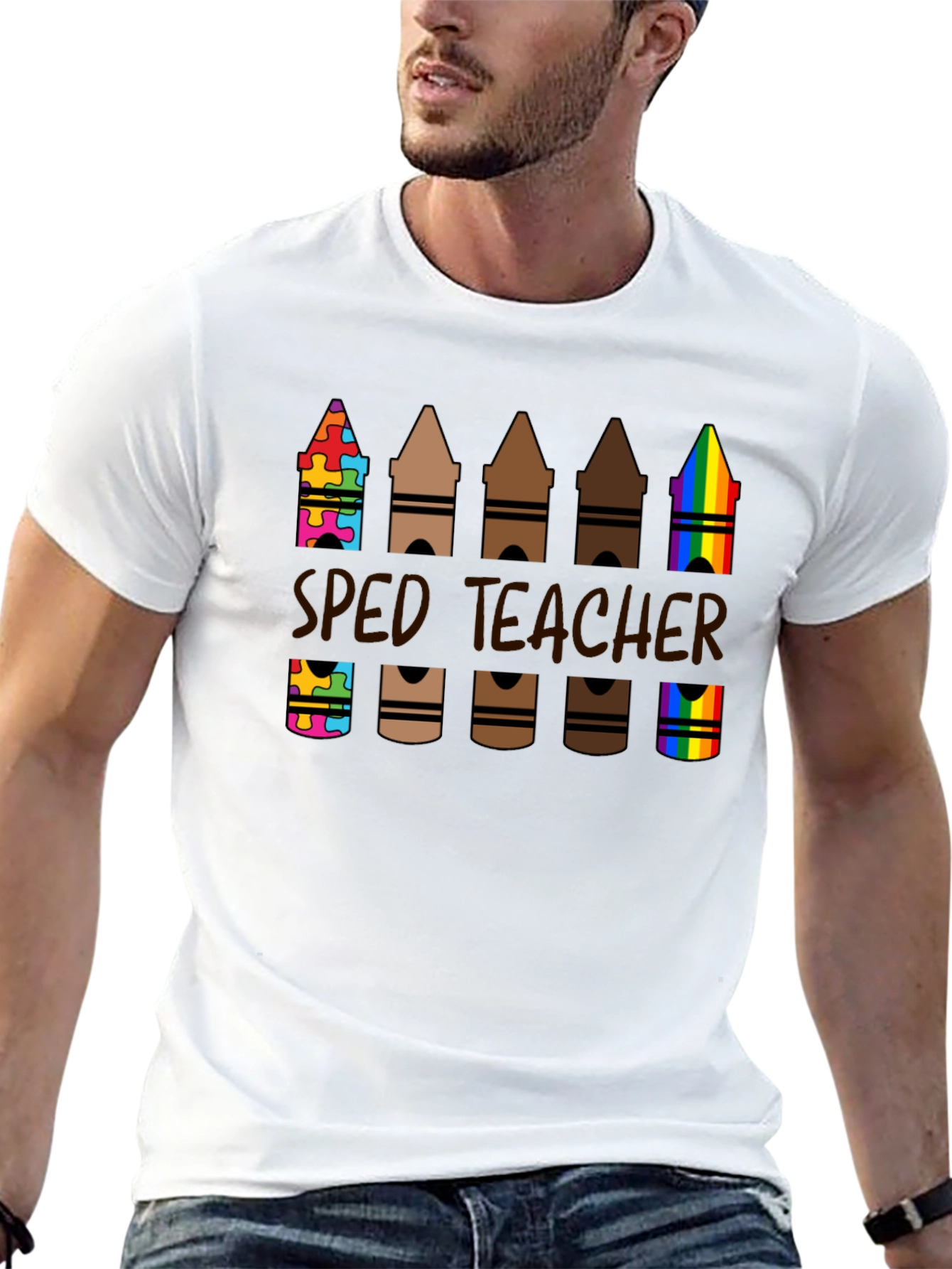 SPED Teacher Crayon T-Shirt Special Education
