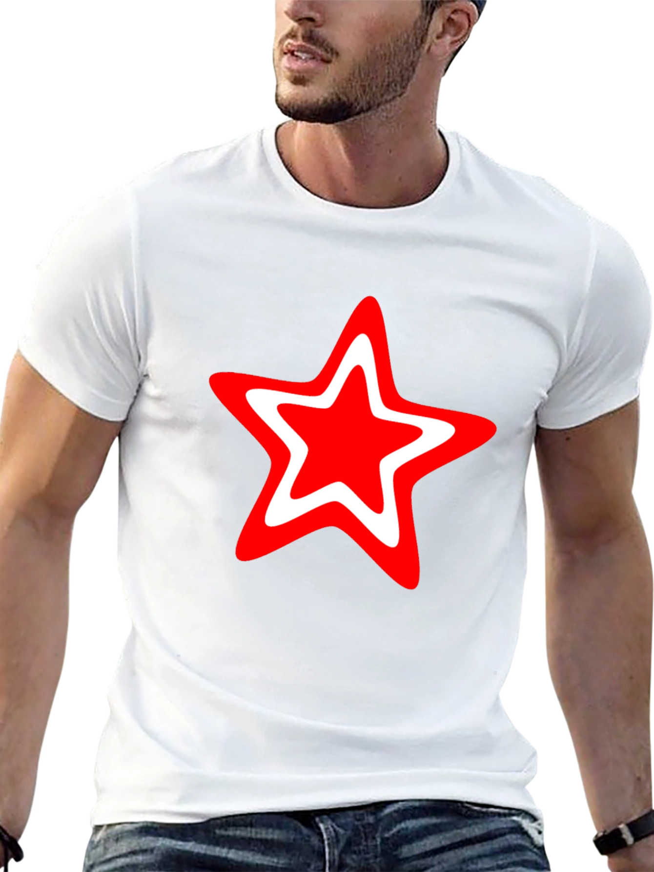 Red Star Graphic Black T-Shirt