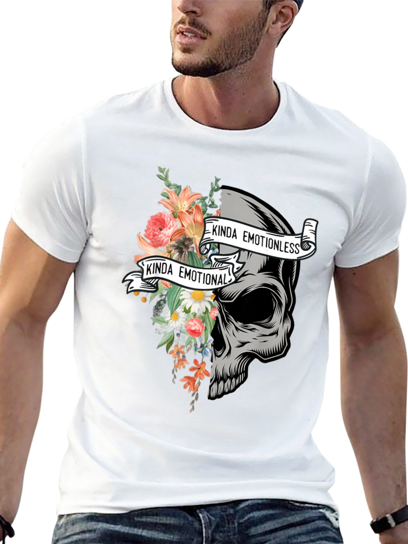 Emotional Skull Graphic Tee