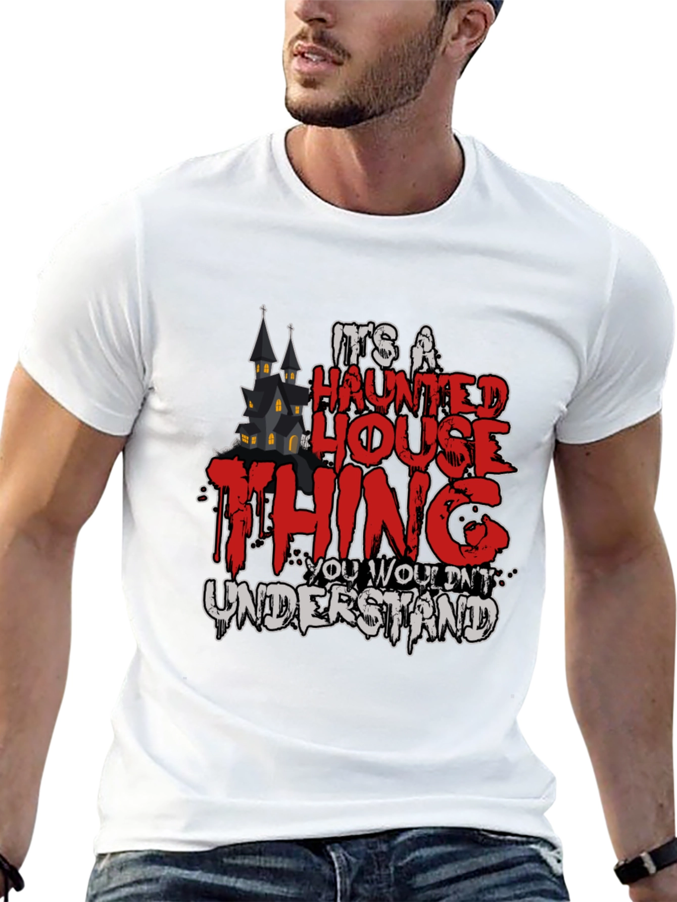 Haunted House Thing Graphic Tee
