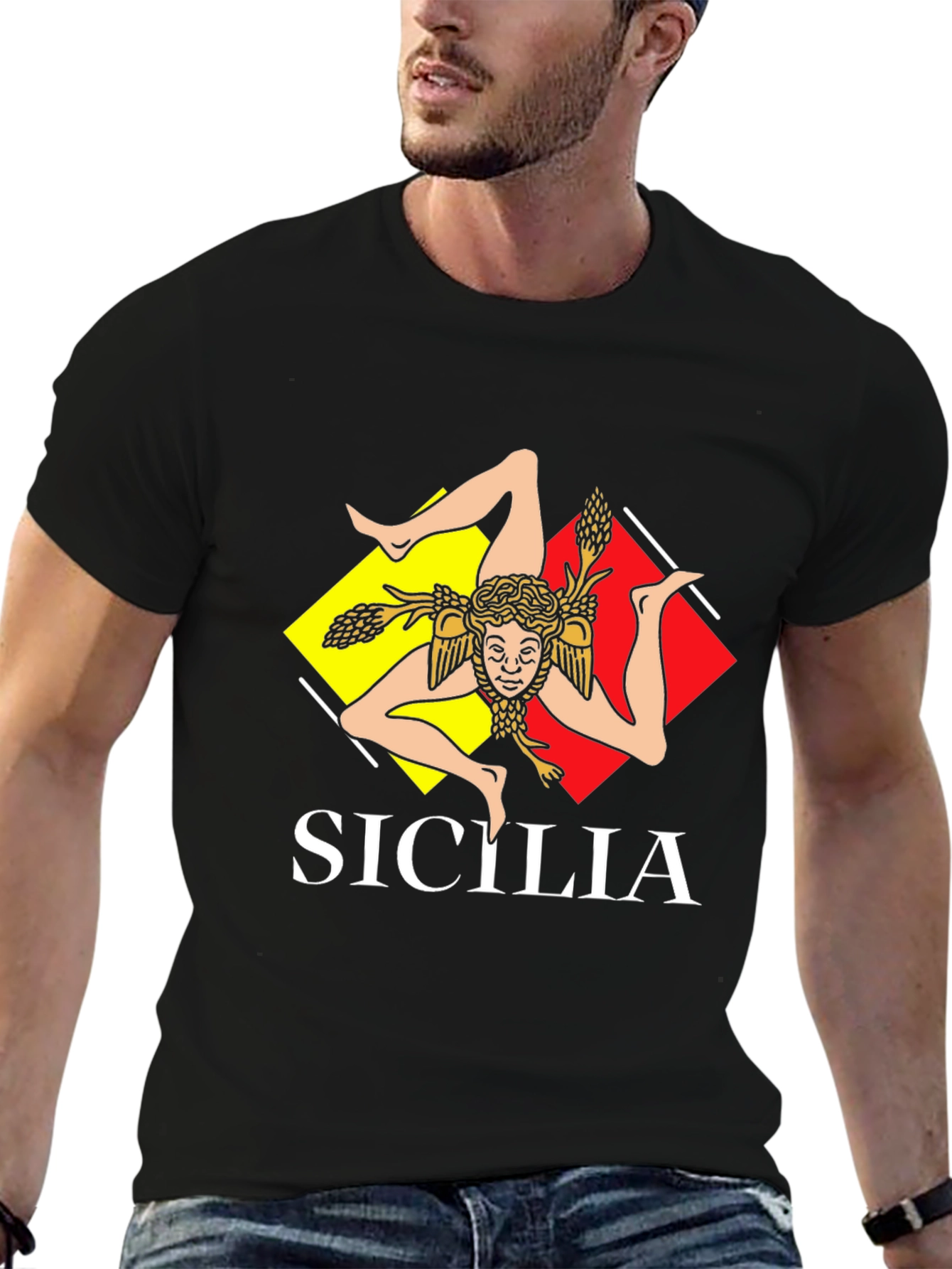 Sicilia T-Shirt Trinacria Sicily Italy Tee