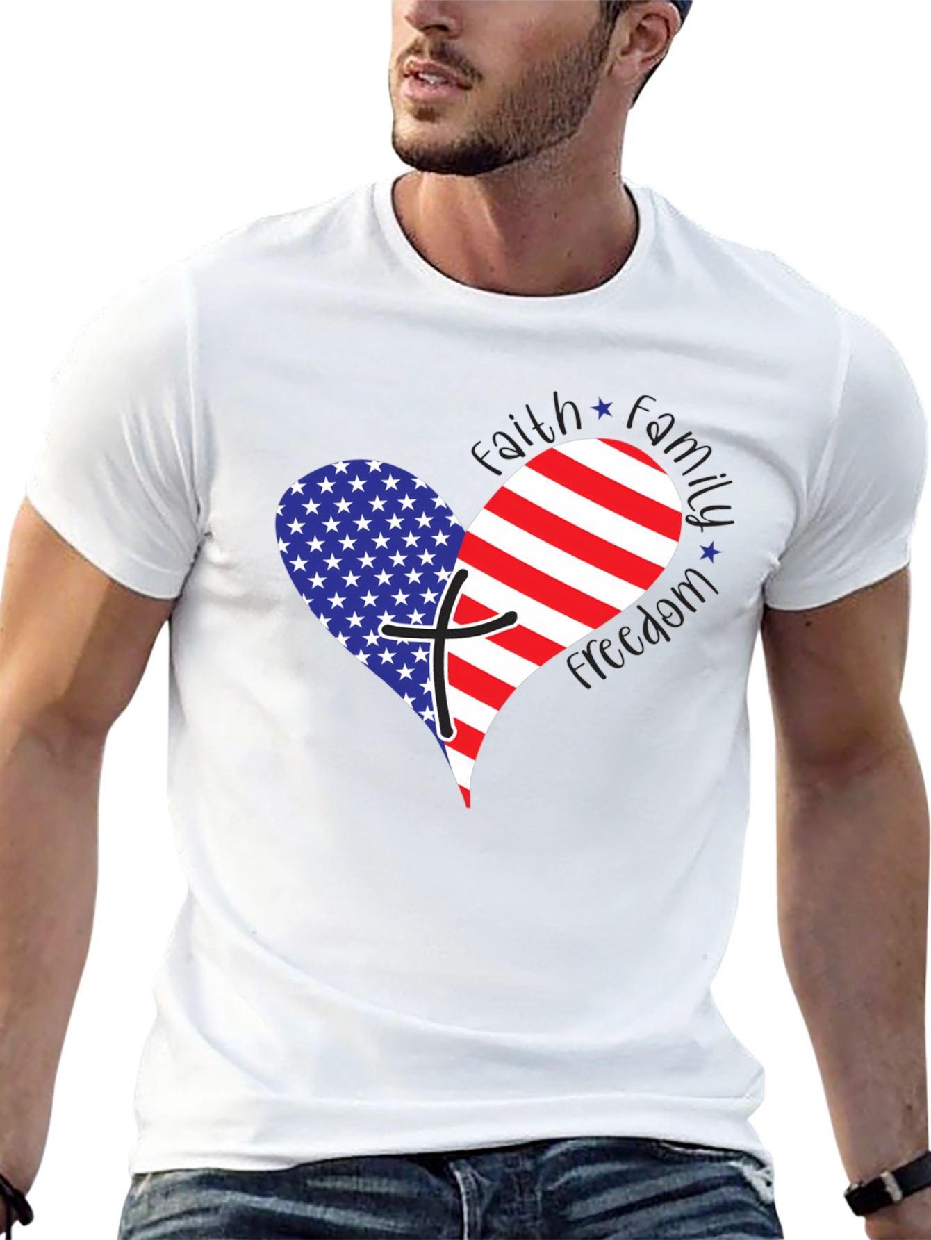 Faith Family Freedom Patriotic T-Shirt