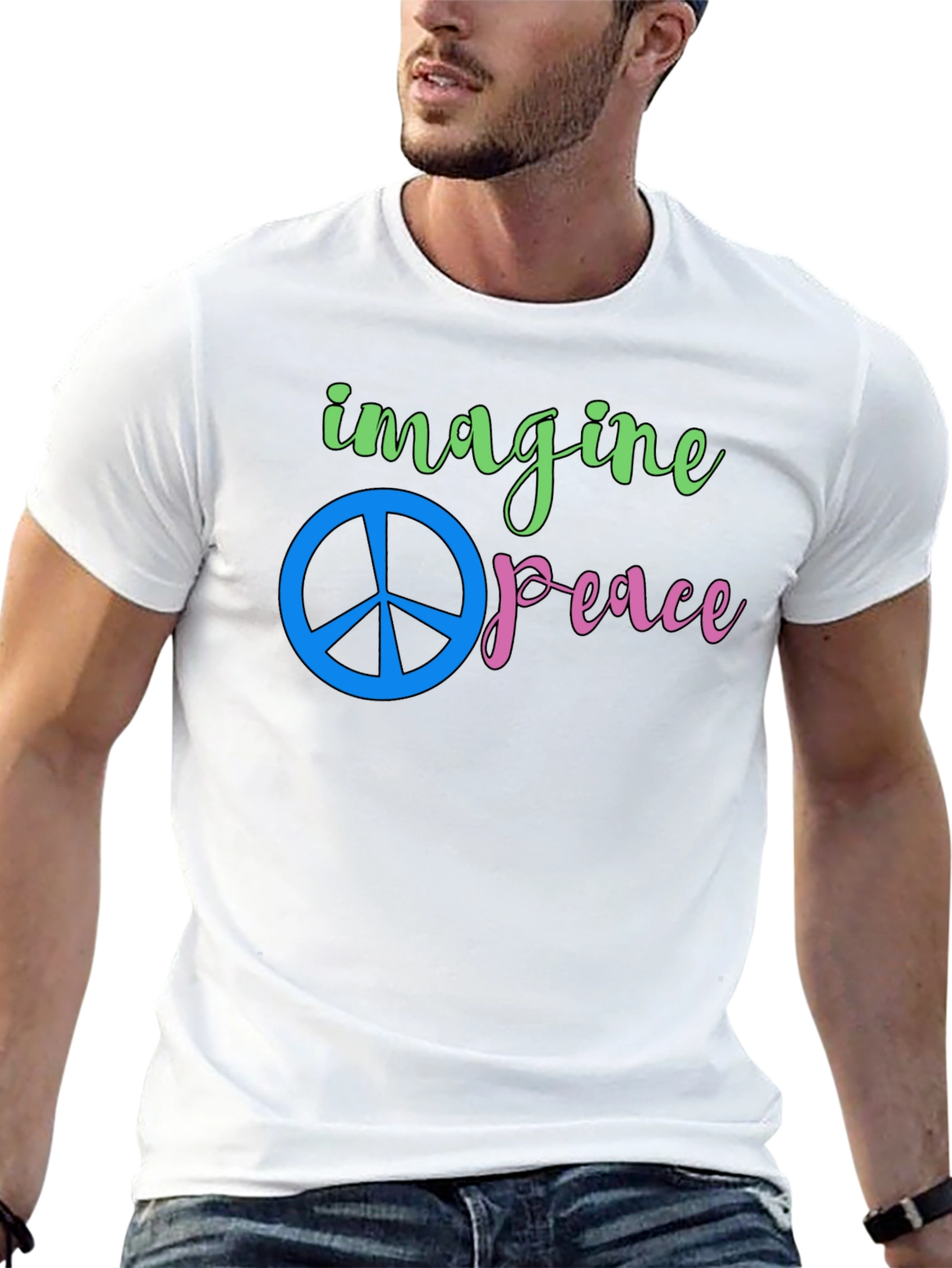 Imagine Peace Black T-Shirt