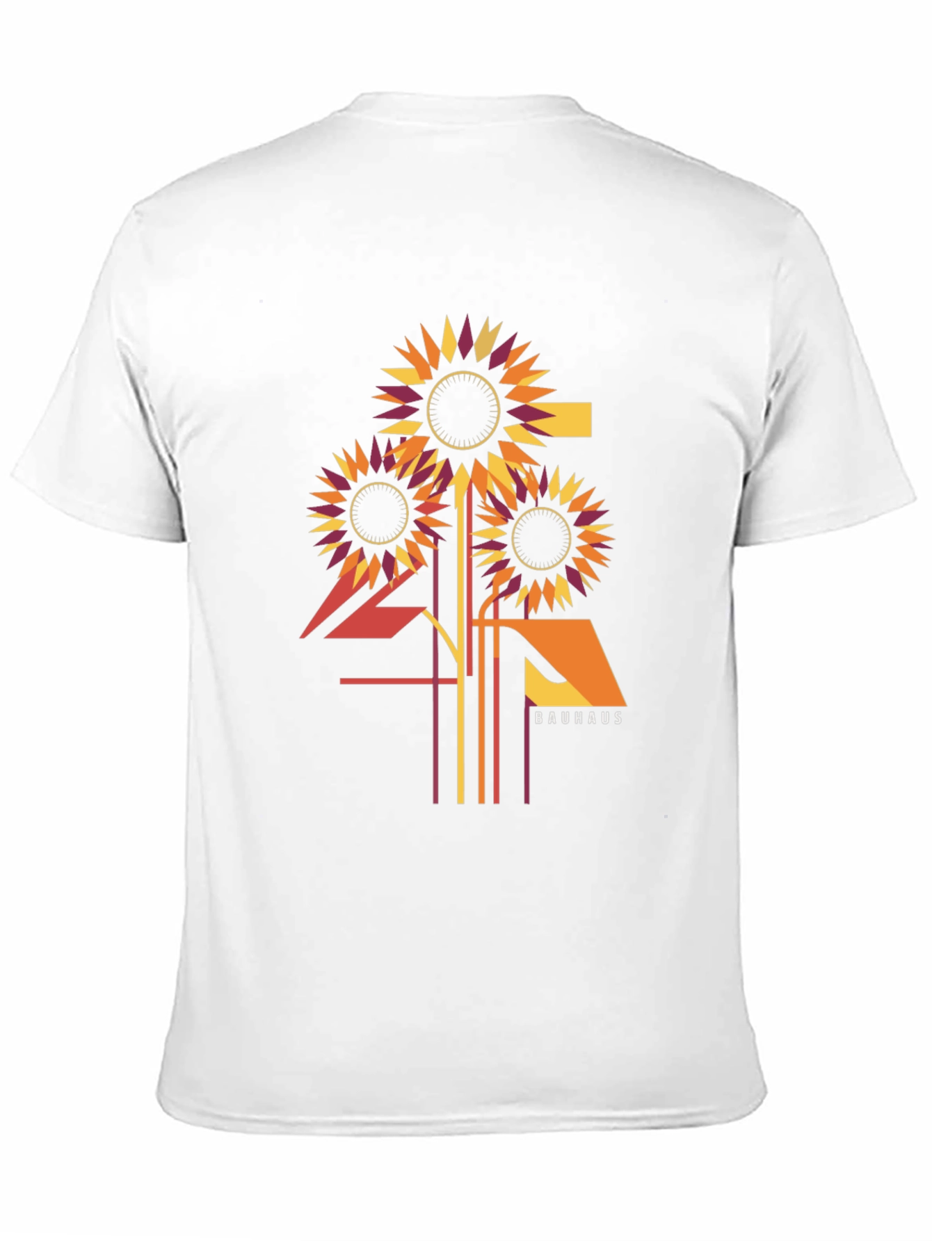 Geometric Sunflower Bauhaus T-Shirt