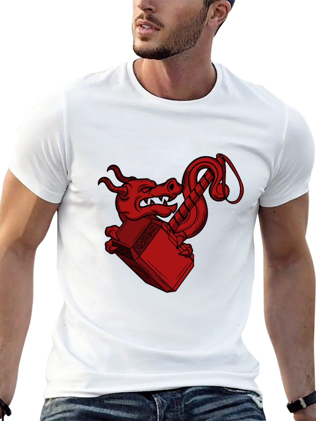 Dragon Mjolnir T-Shirt - Epic Graphic Tee
