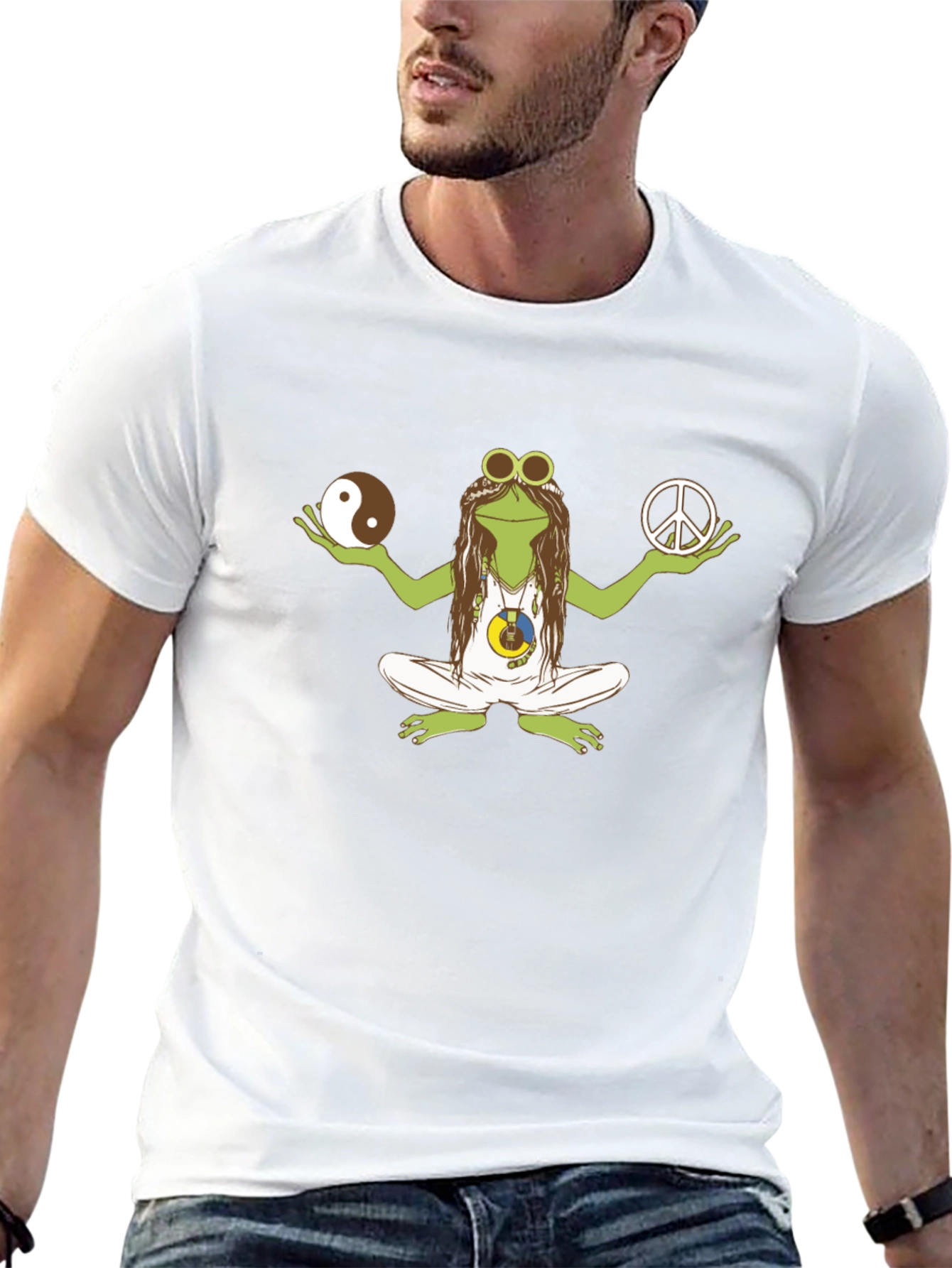 Peace Frog Graphic Tee - Hippie Style