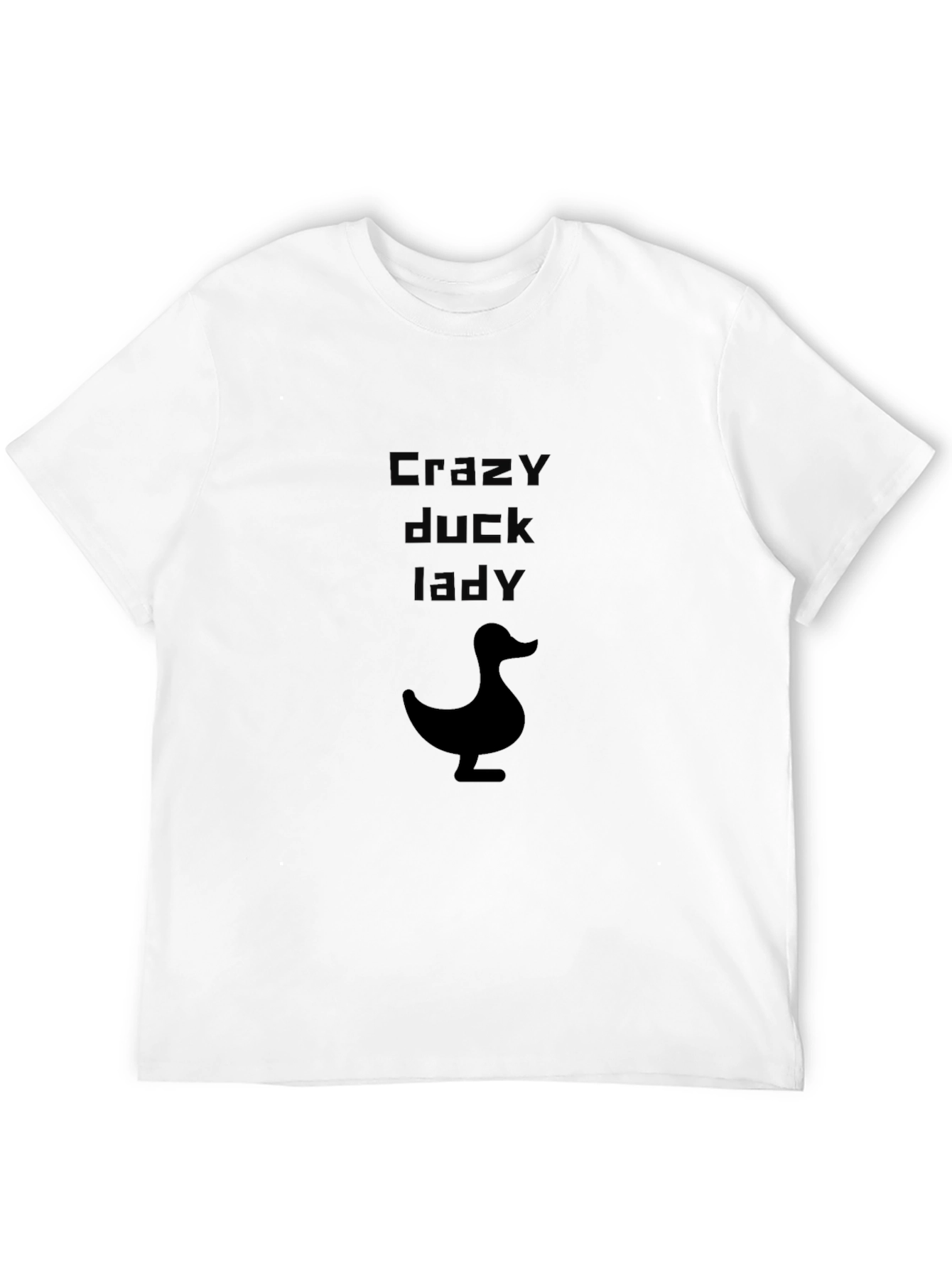 Crazy Duck Lady Black T-Shirt