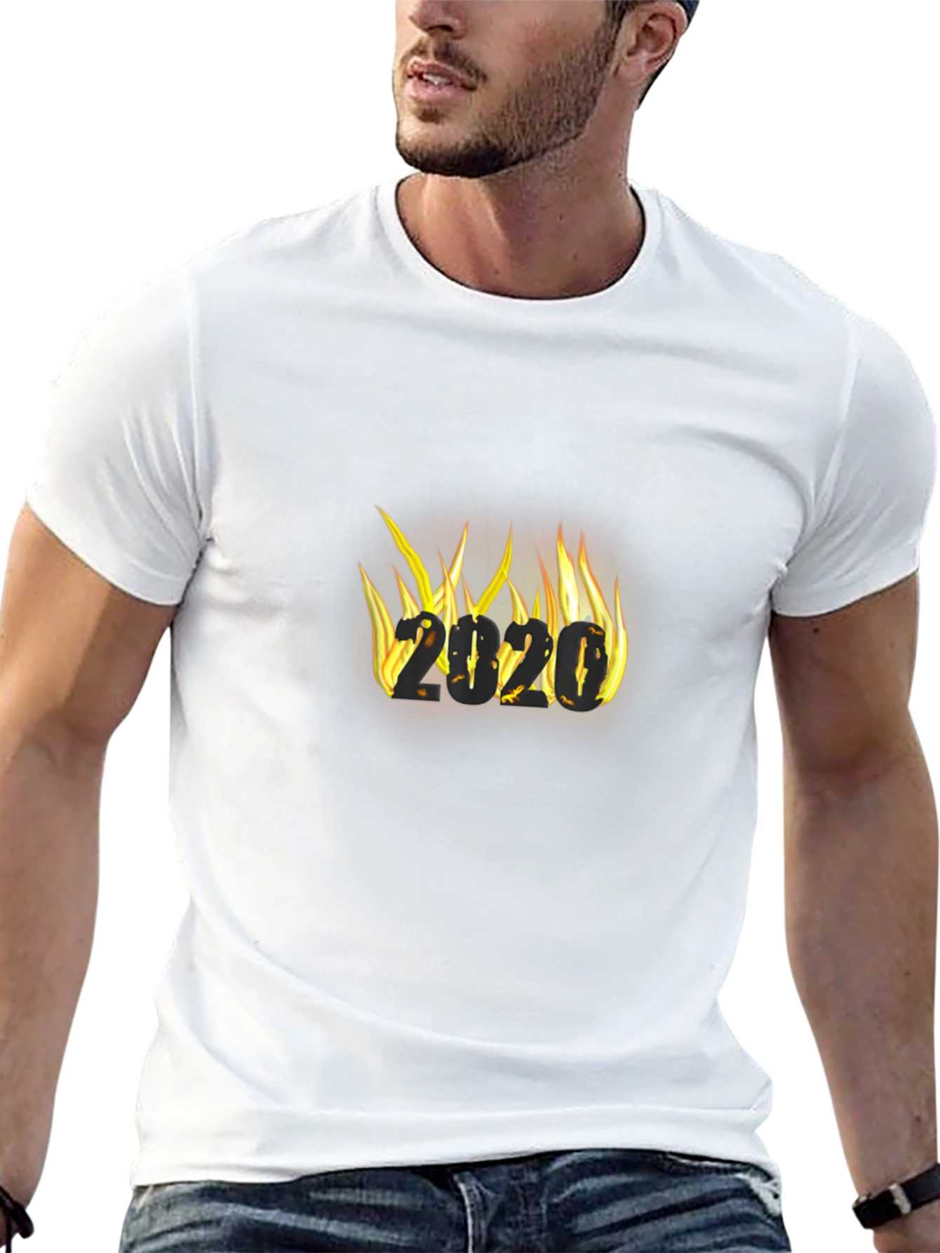Fiery 2020 Graphic Tee - Black Cotton T-Shirt