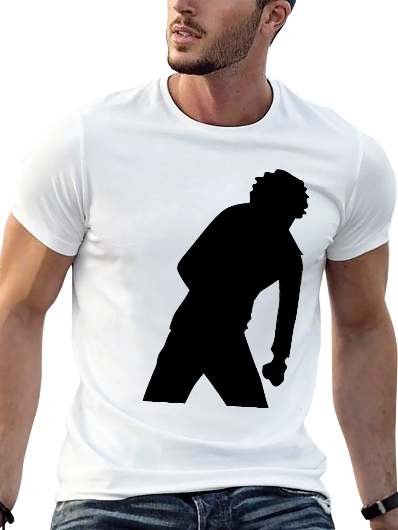 Silhouette Graphic T-Shirt - Black Cotton Tee