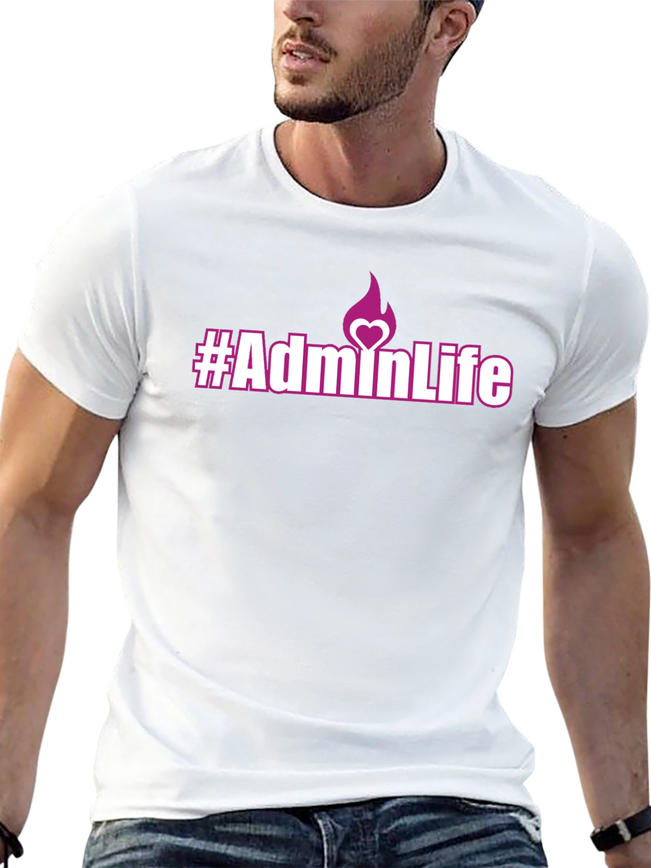 #AdminLife Graphic T-Shirt - Black Casual Tee