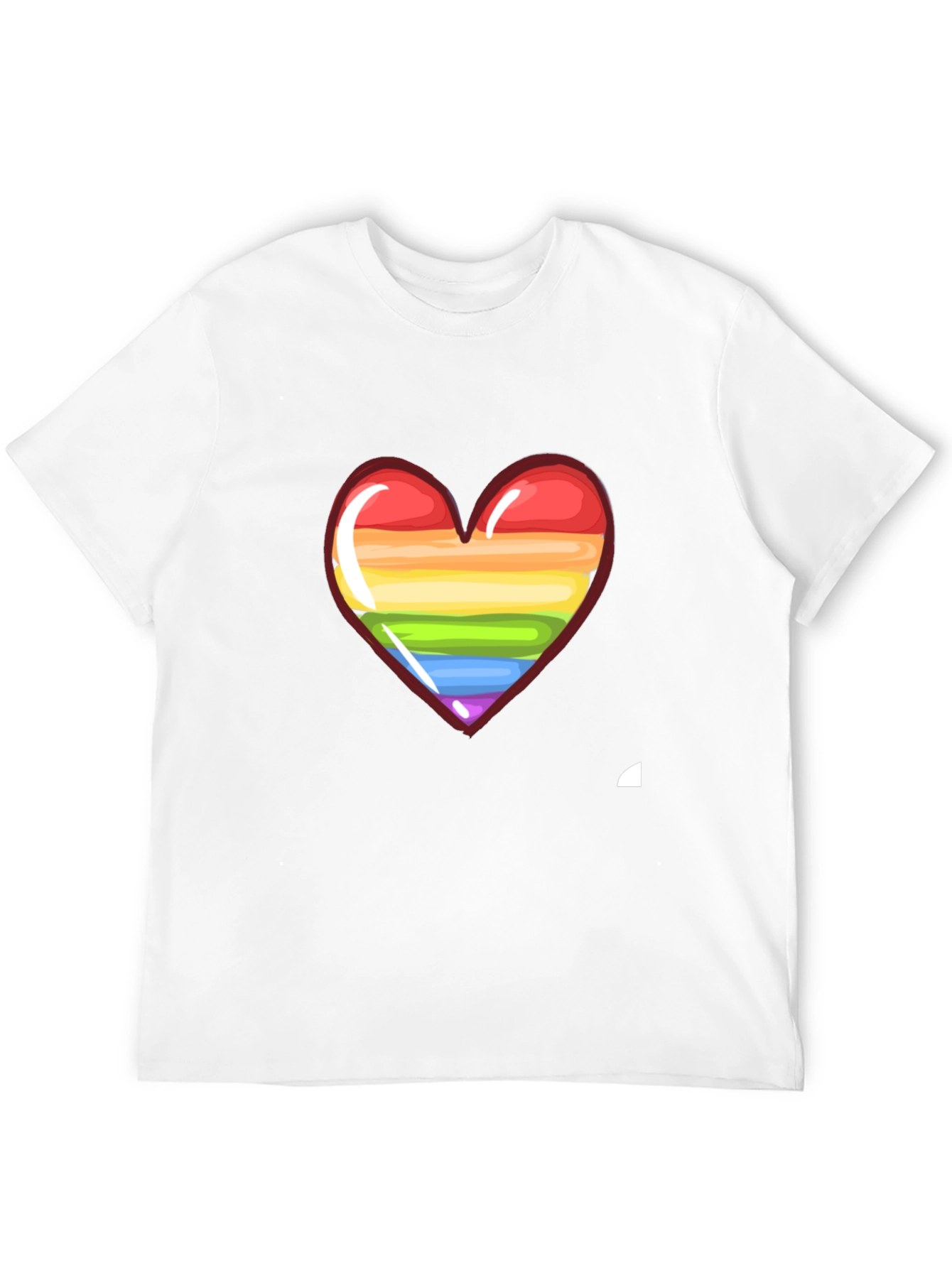 LGBT Pride Heart Graphic Tee - Black