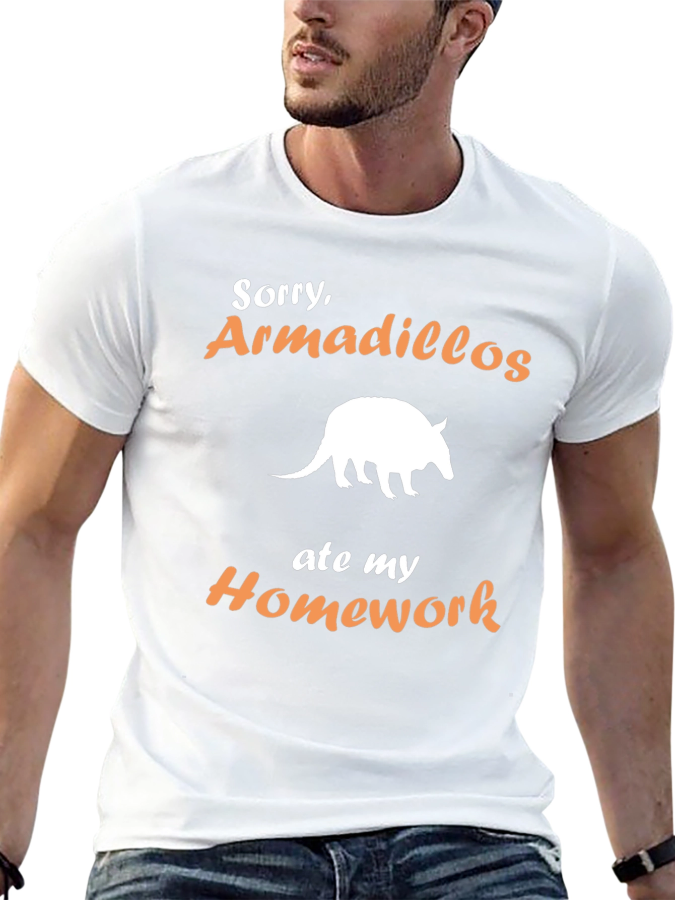 Armadillo Homework T-Shirt - Funny Animal Tee