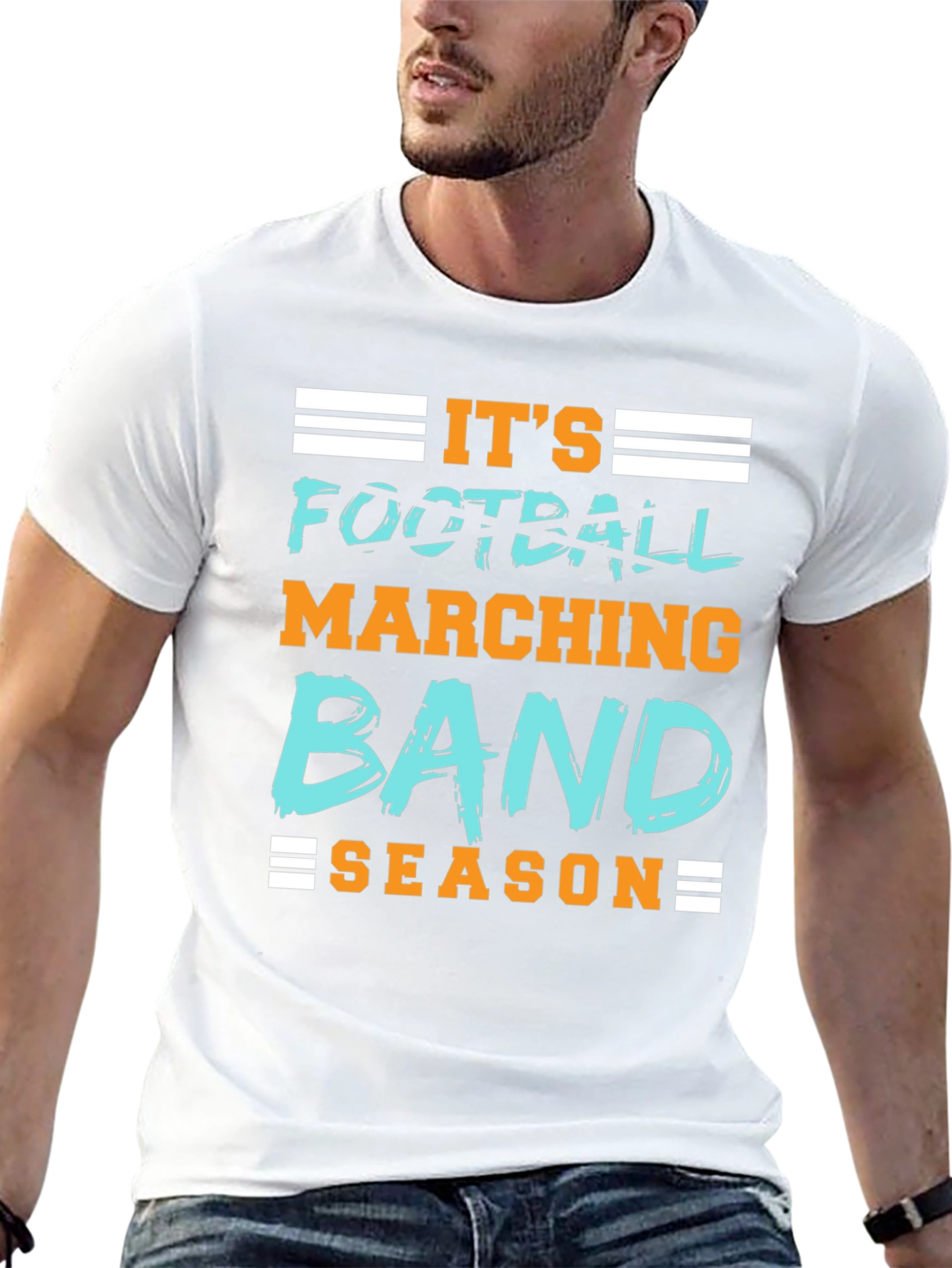 Its Football Marching Band Season Graphic Tee