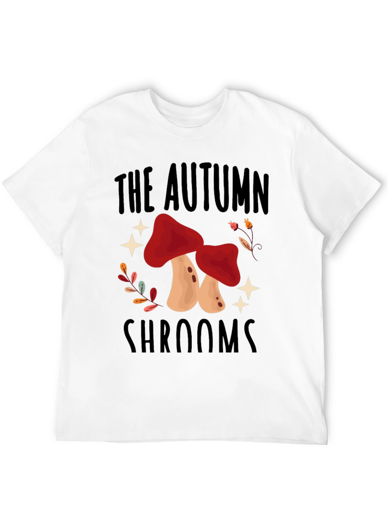 Autumn Shrooms Graphic Tee - Stylish Mushroom Design