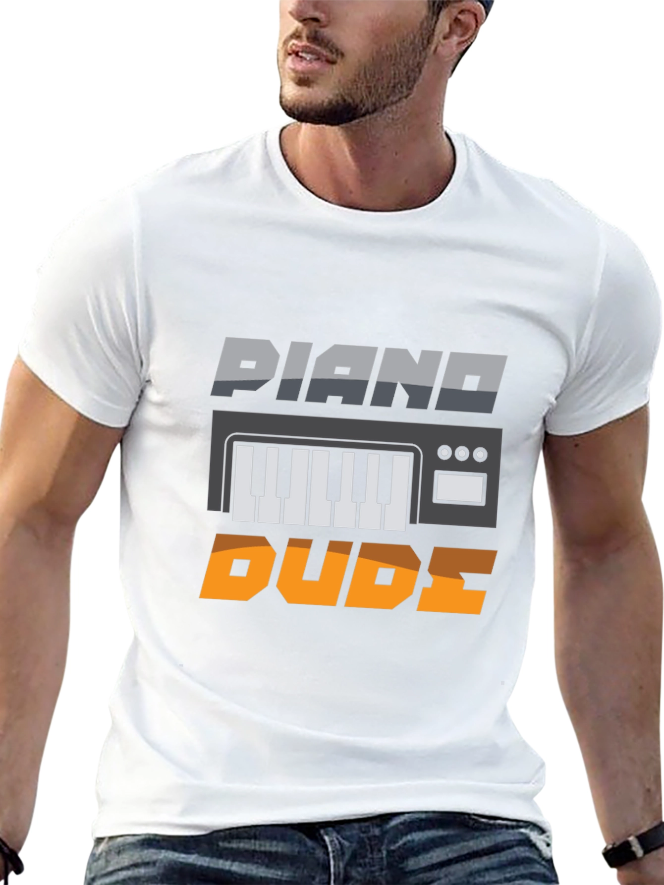 Piano Dude Graphic Tee - Musician T-Shirt