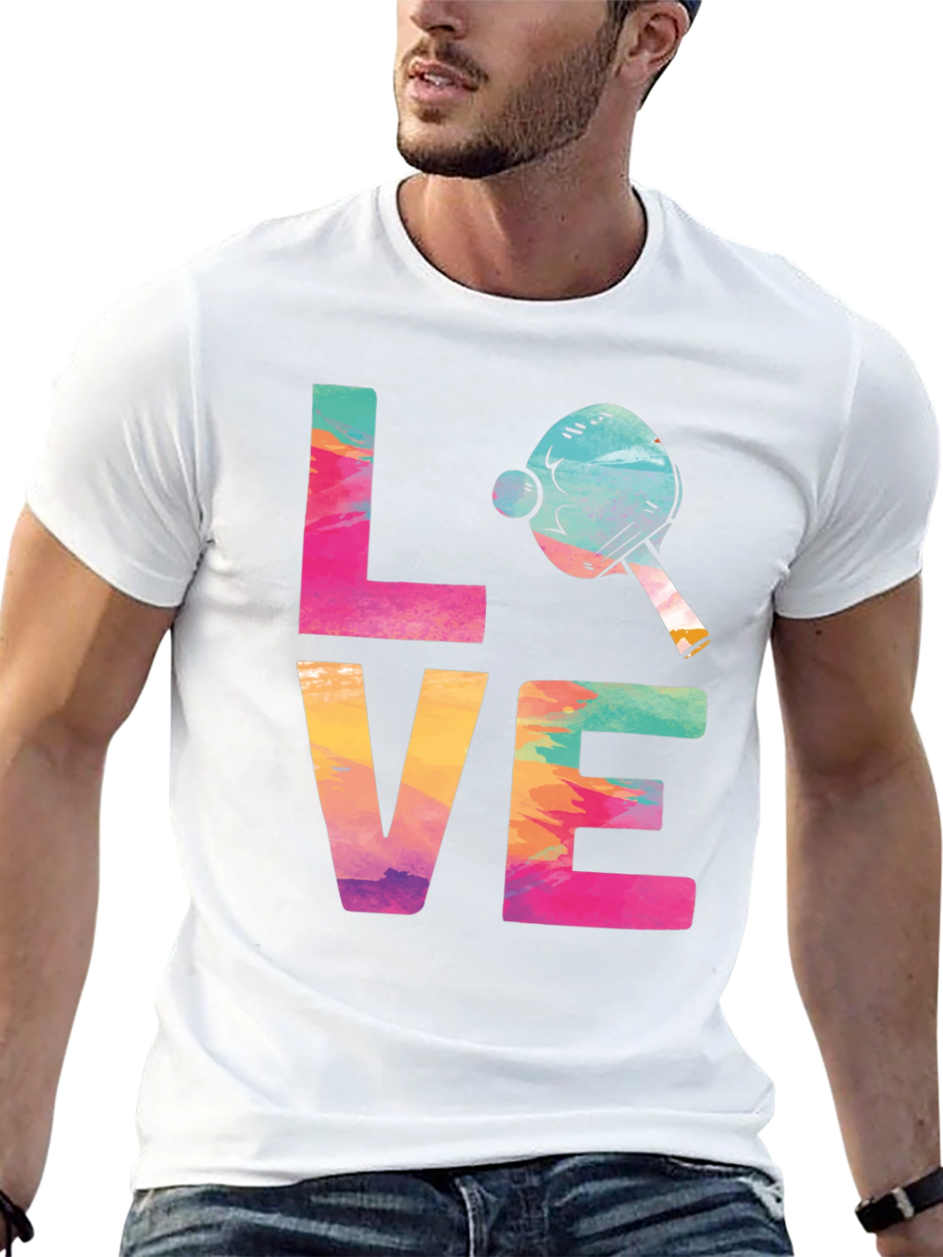 Love Ping Pong T-Shirt Tie Dye Design
