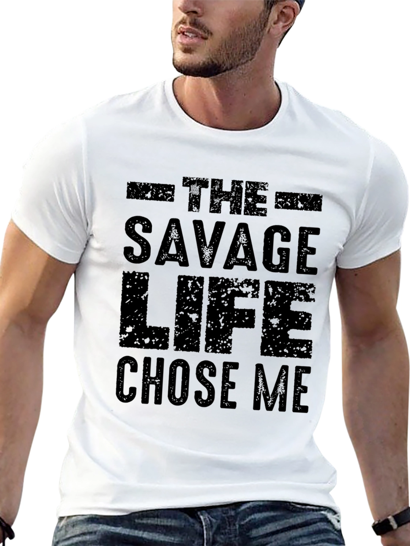 Savage Life T-Shirt - Mens Black Graphic Tee