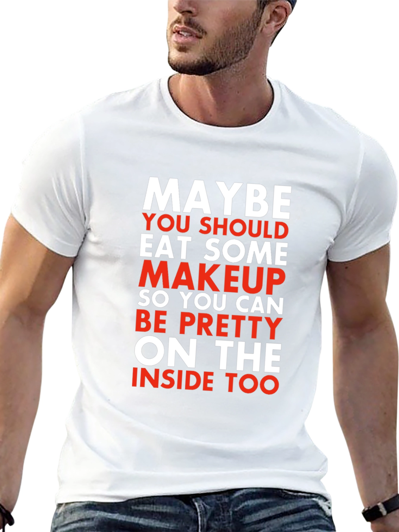 Eat Some Makeup Funny Novelty T-Shirt