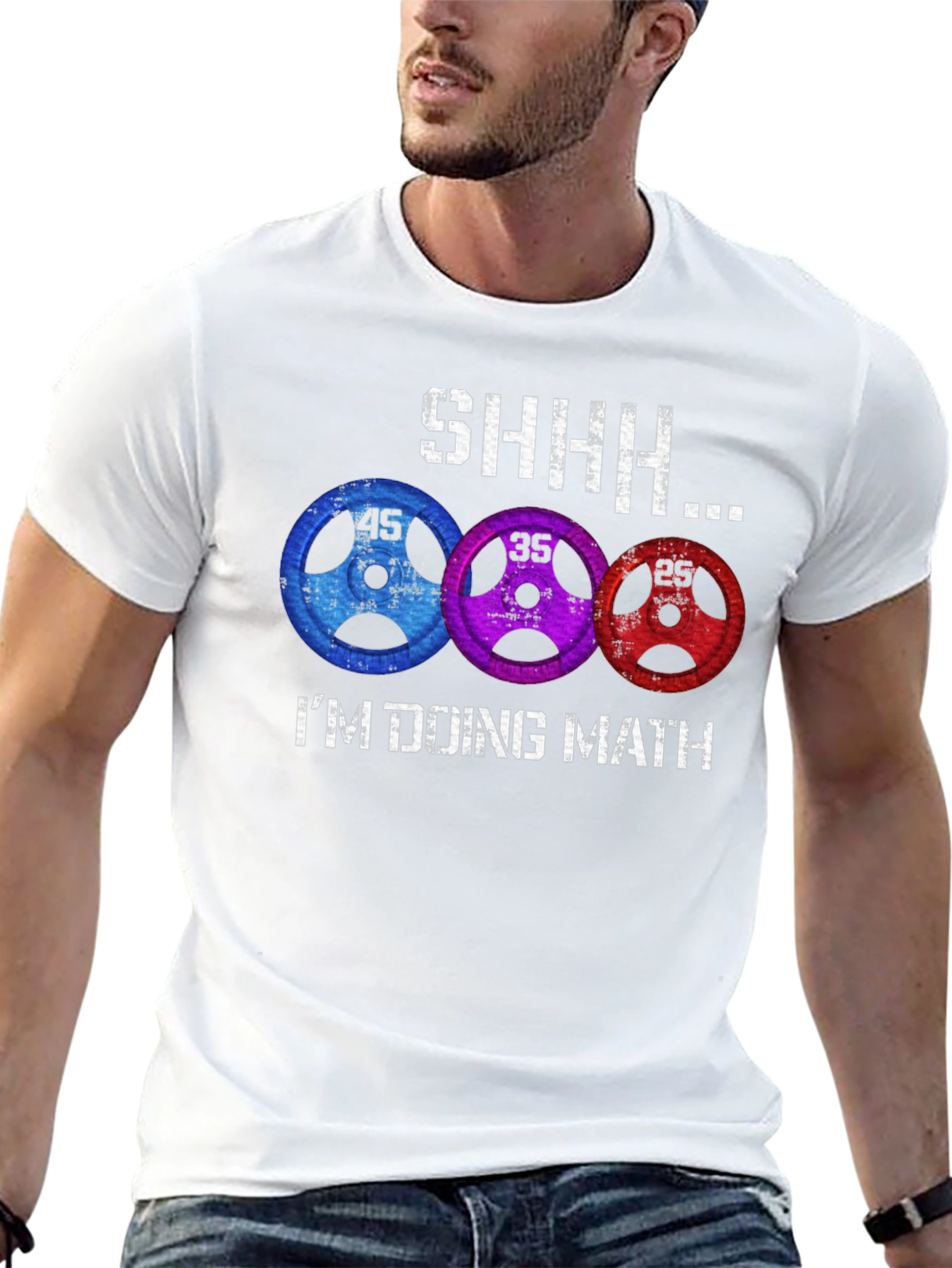 Funny Gym Shirt - Im Doing Math