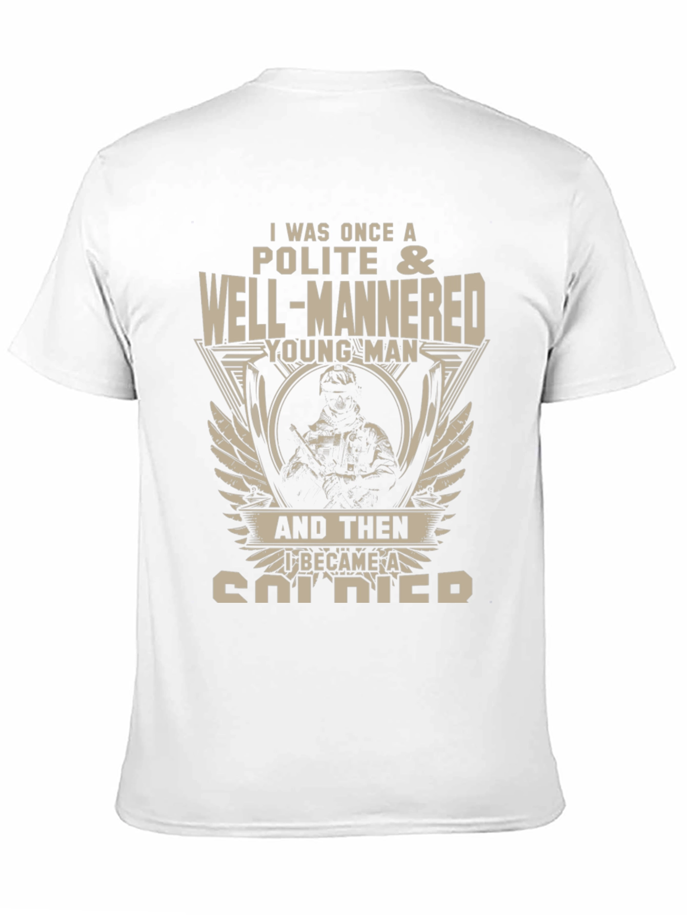 Polite Soldier Graphic Tee - Mens Black T-Shirt