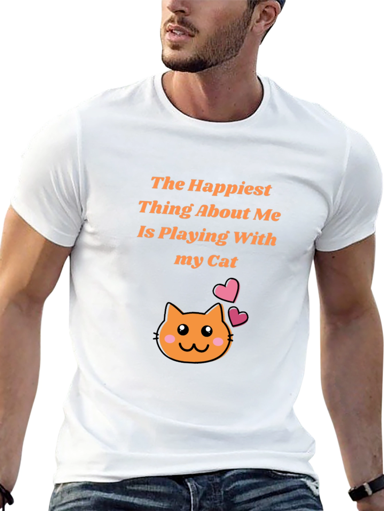 Happiest Playing With My Cat T-Shirt